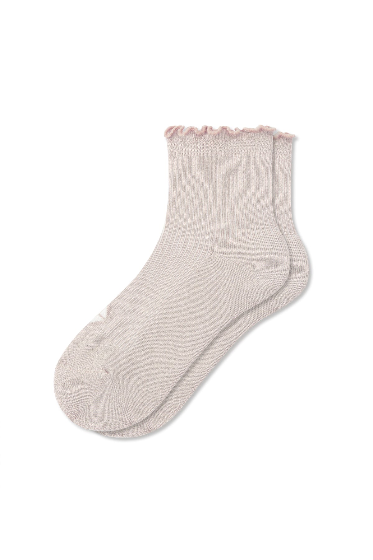 Women's Ruffle Socks in Oat