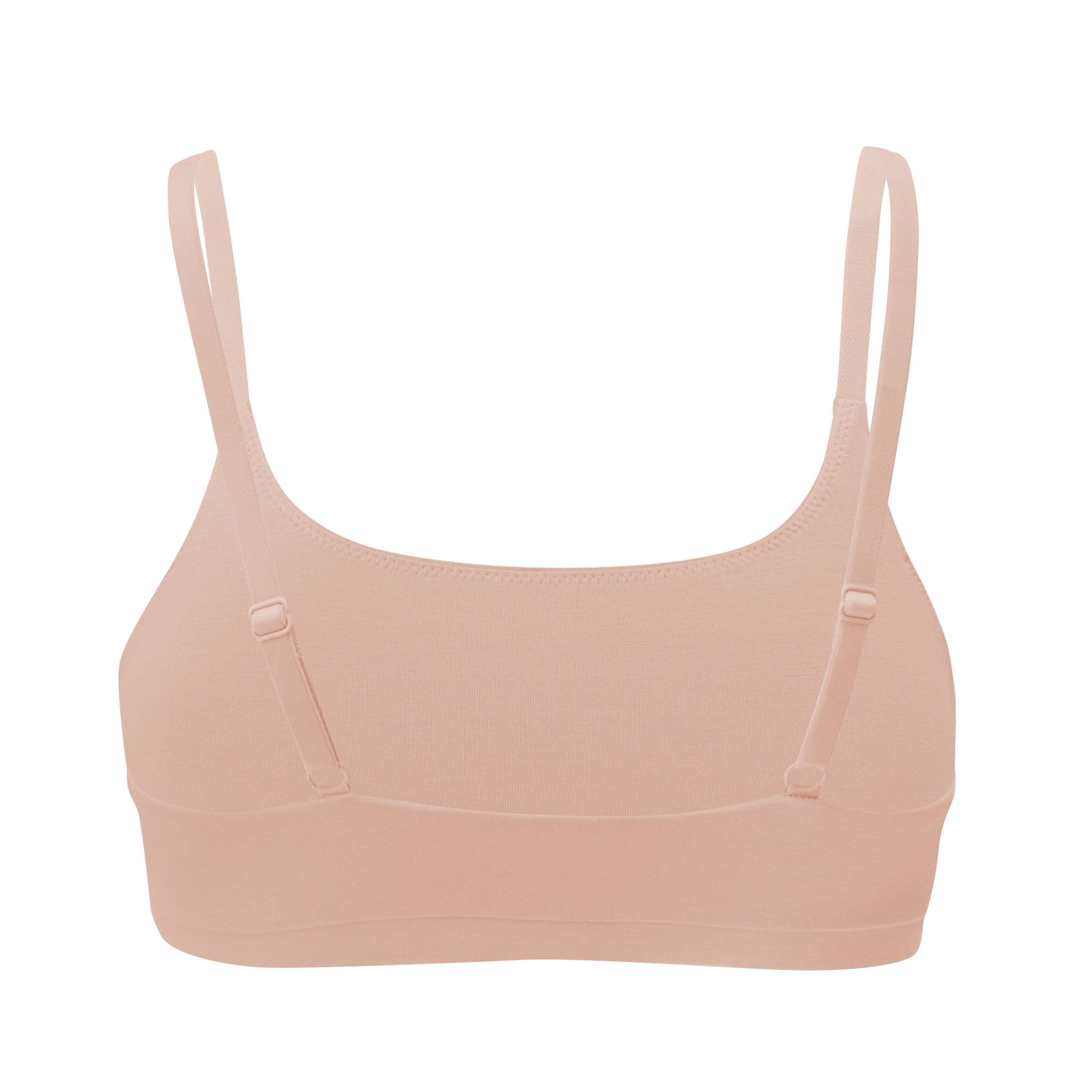 back view of Women's Scoop Neck Bralette in Chai