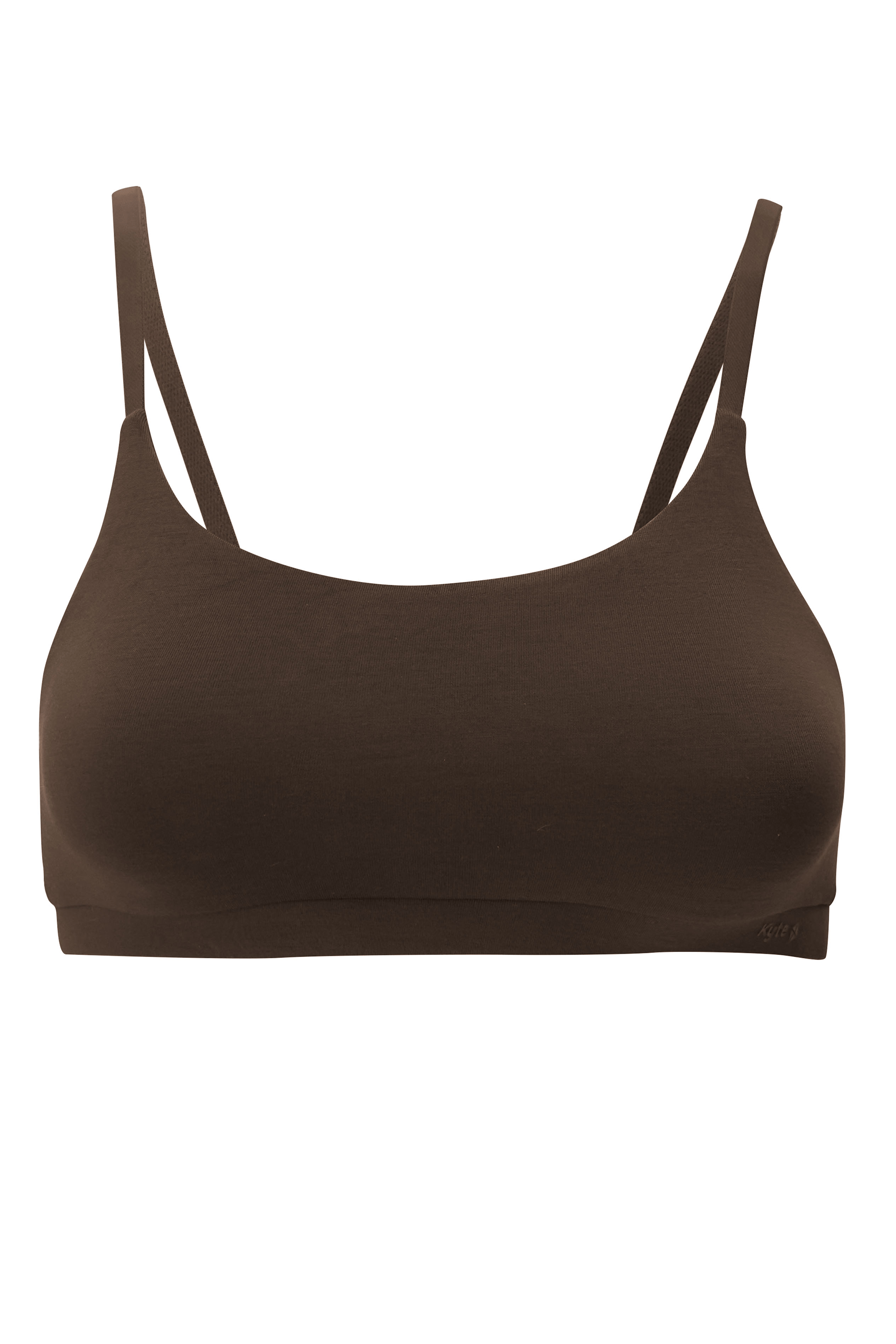 Front of Women's Scoop Neck Bralette in Toffee