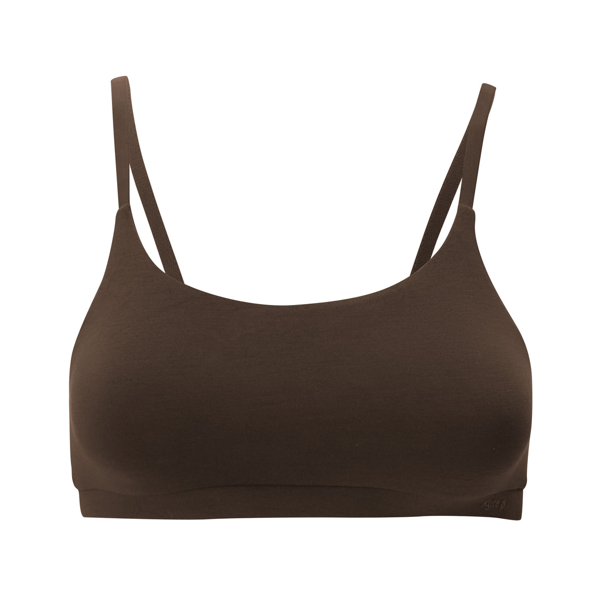 front view of Women's Scoop Neck Bralette in Toffee