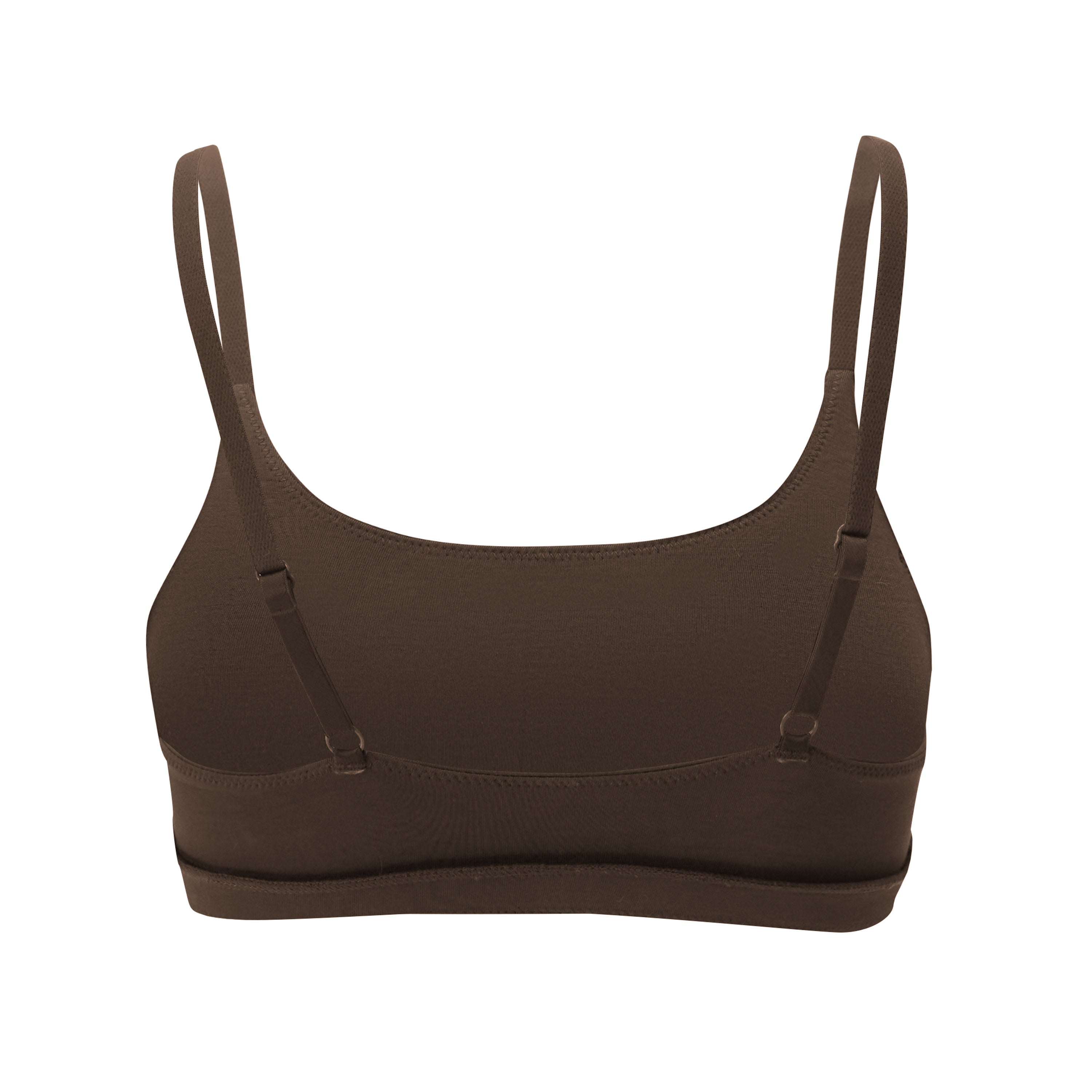 back view of Women's Scoop Neck Bralette in Toffee