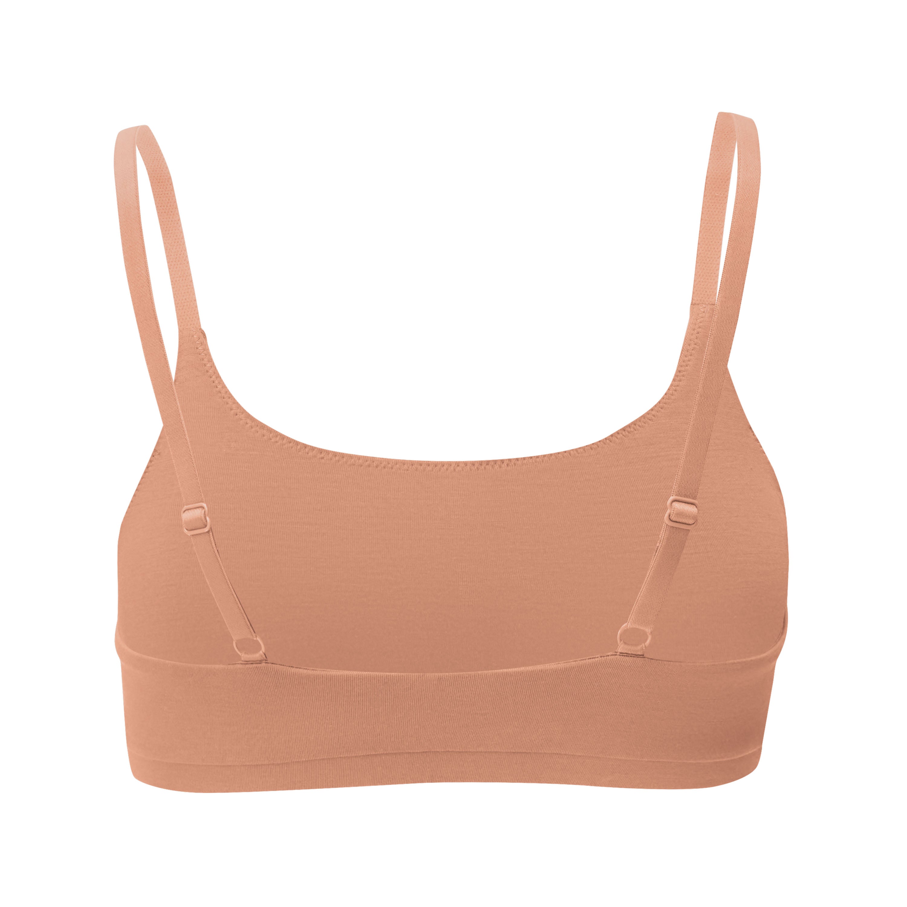 back view of Women's Scoop Neck Bralette in Latte