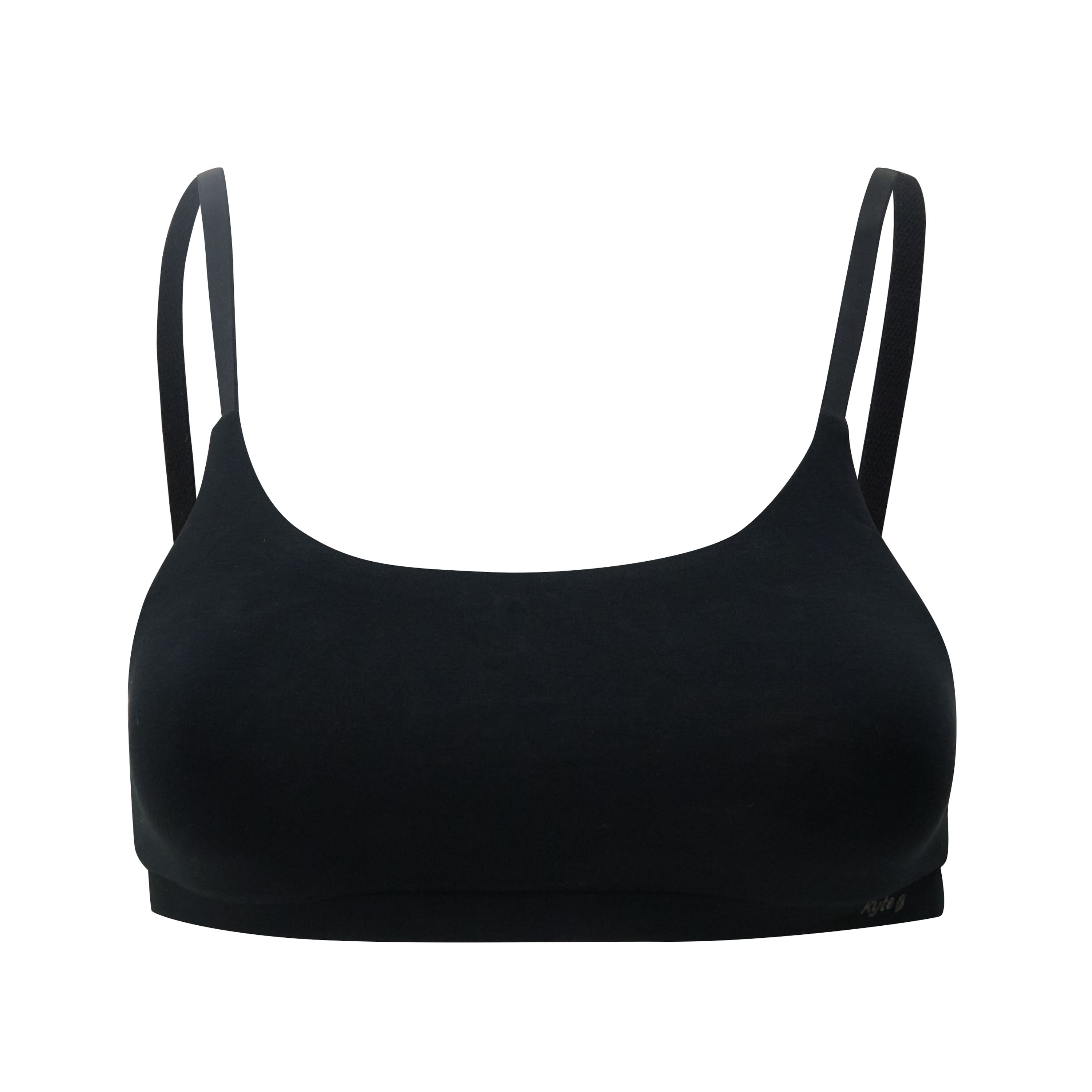 front view of Women's Scoop Neck Bralette in Midnight
