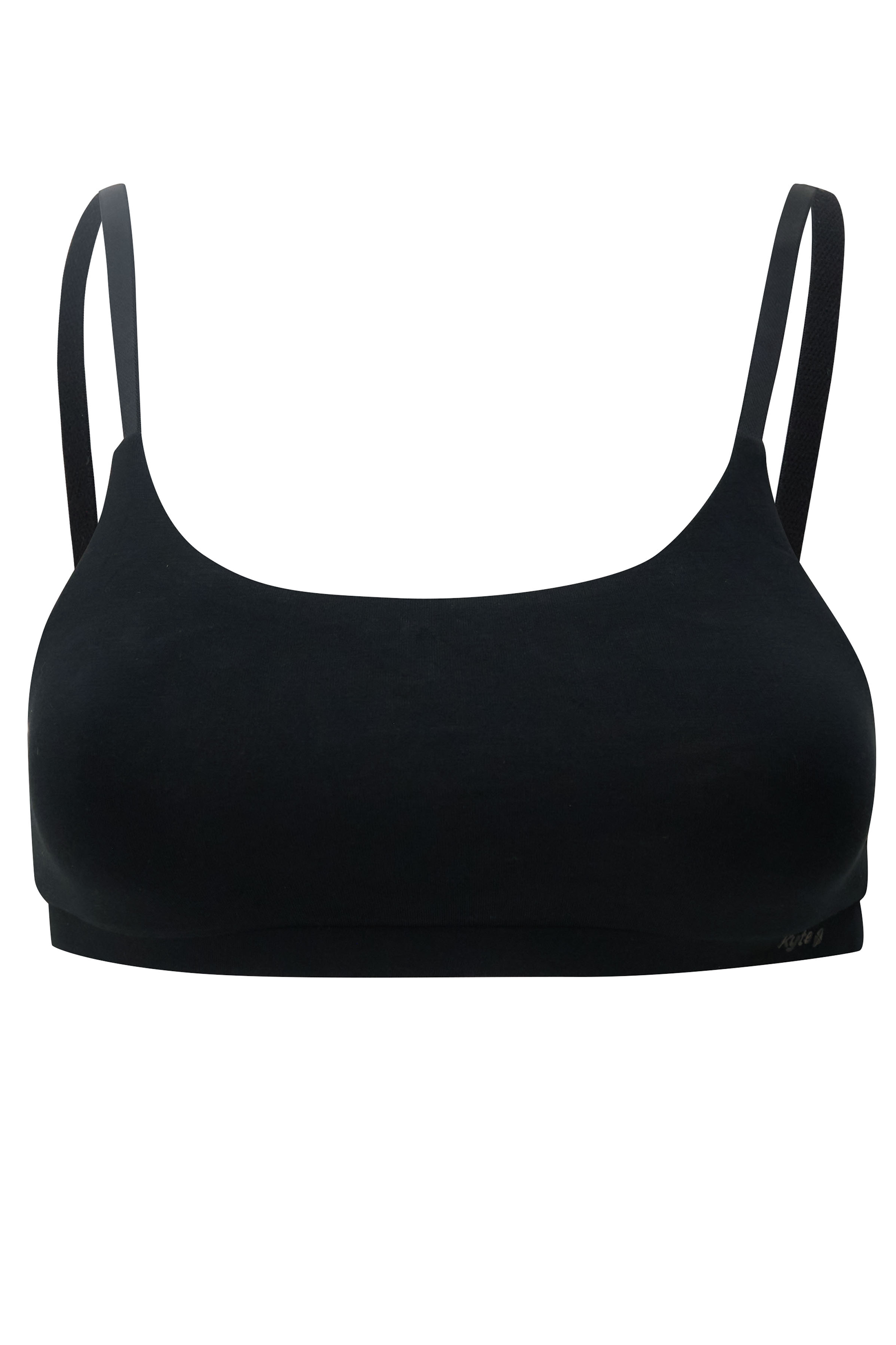 Front of Women's Scoop Neck Bralette in Midnight