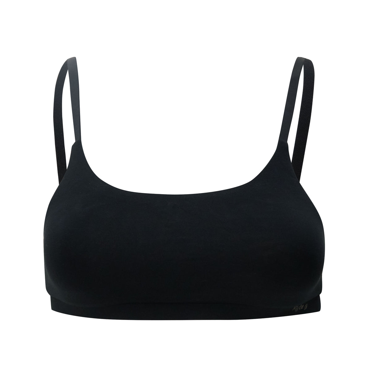 front view of Women's Scoop Neck Bralette in Midnight