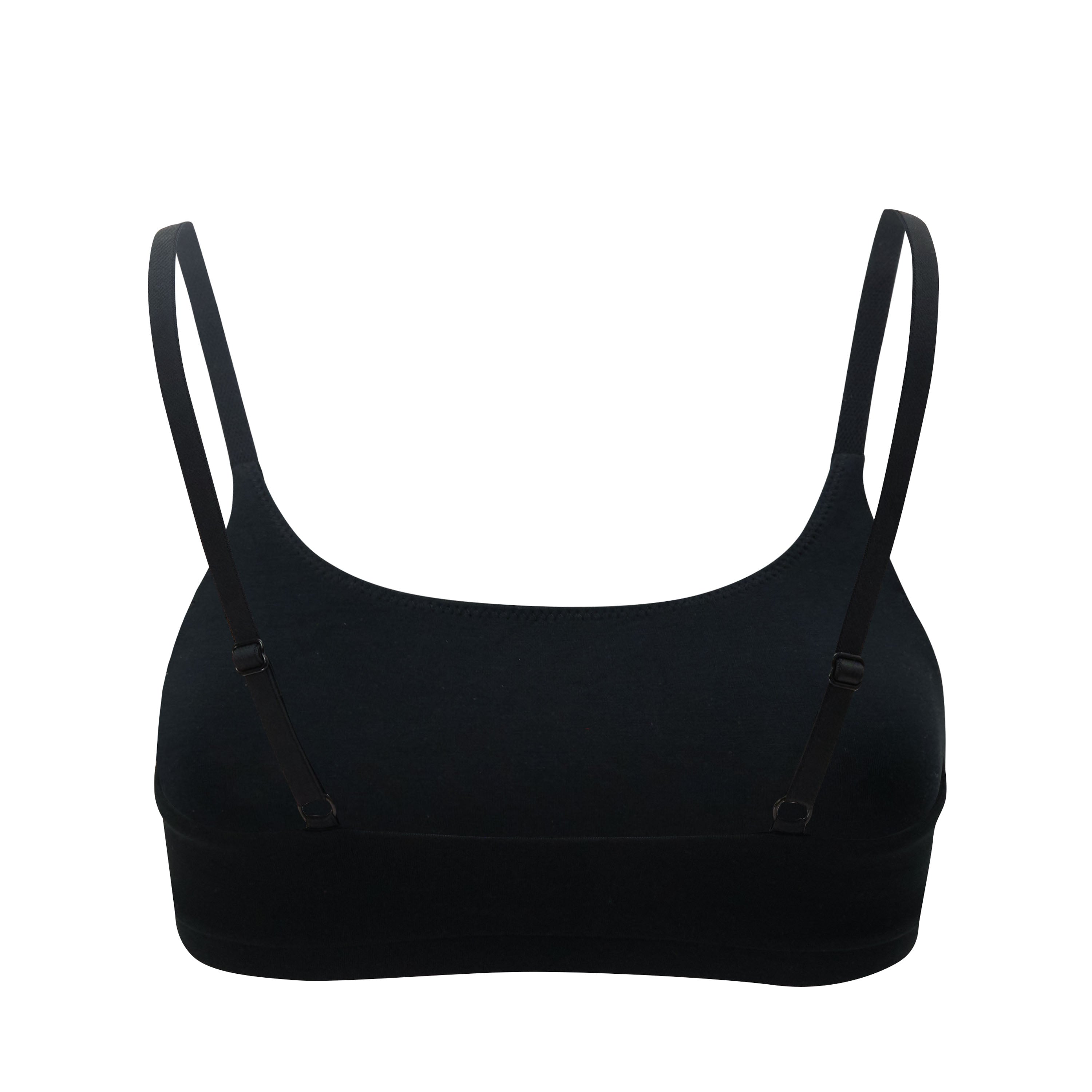 back view of Women's Scoop Neck Bralette in Midnight