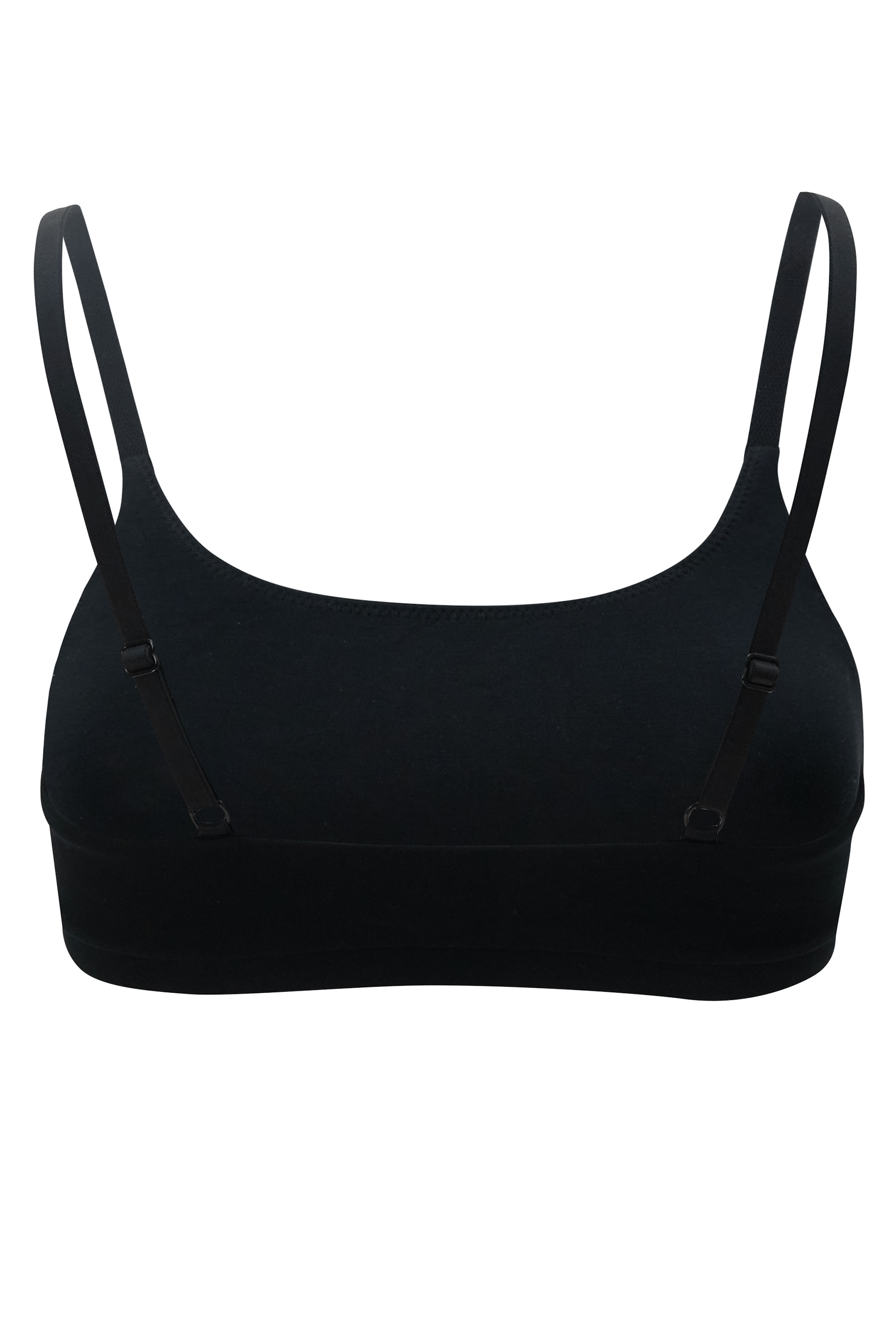 Back of Women's Scoop Neck Bralette in Midnight