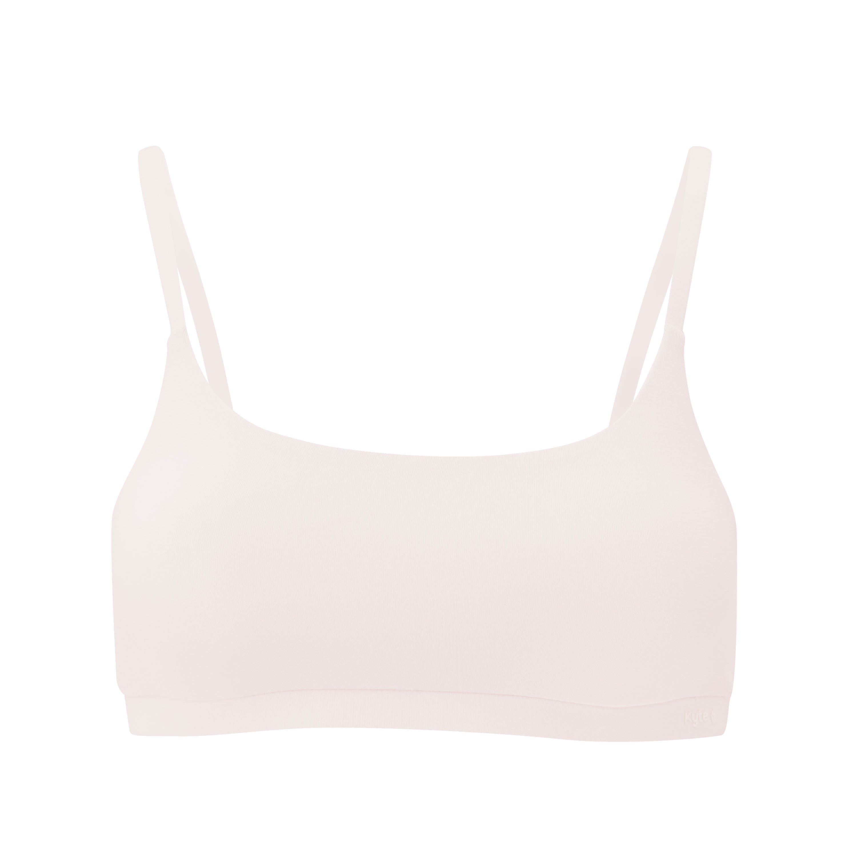front view of Women's Scoop Neck Bralette in Blonde