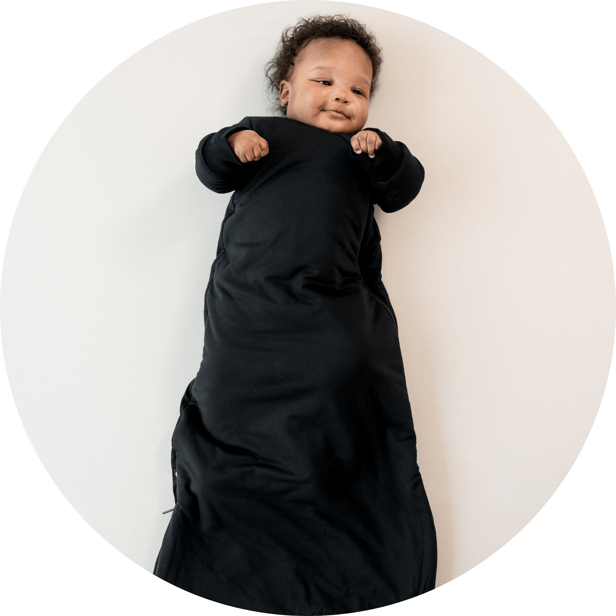 baby in slumber bag in midnight