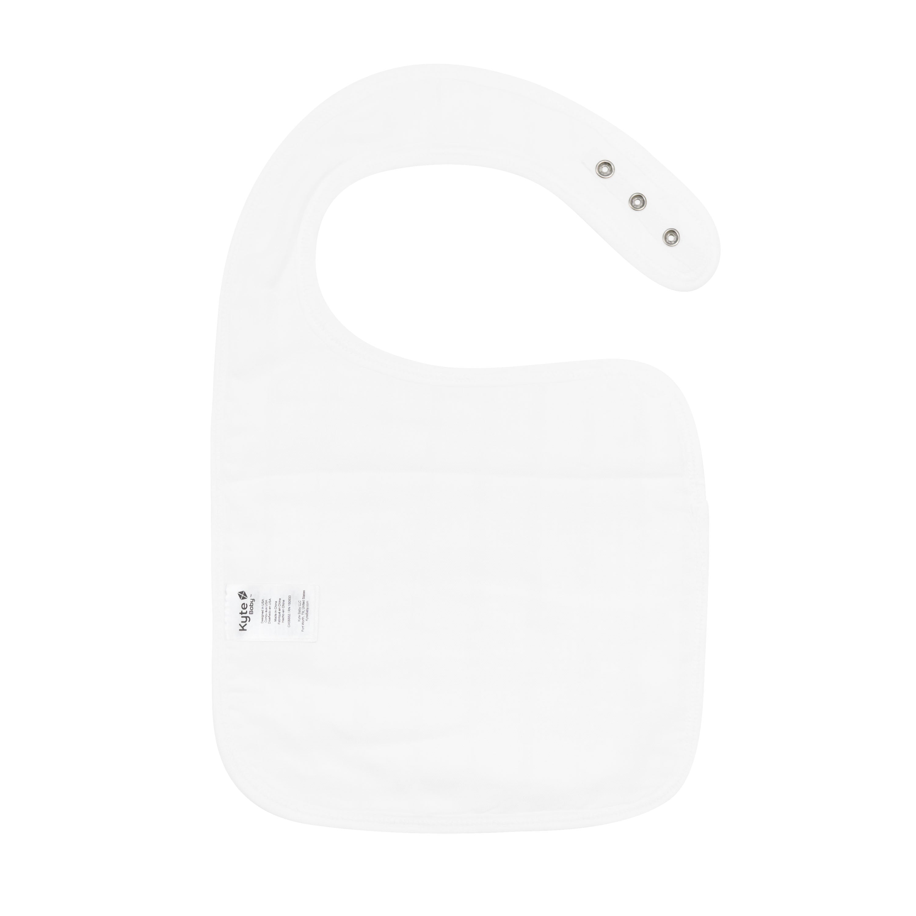 Back of Kyte Baby Muslin Bib in Cloud