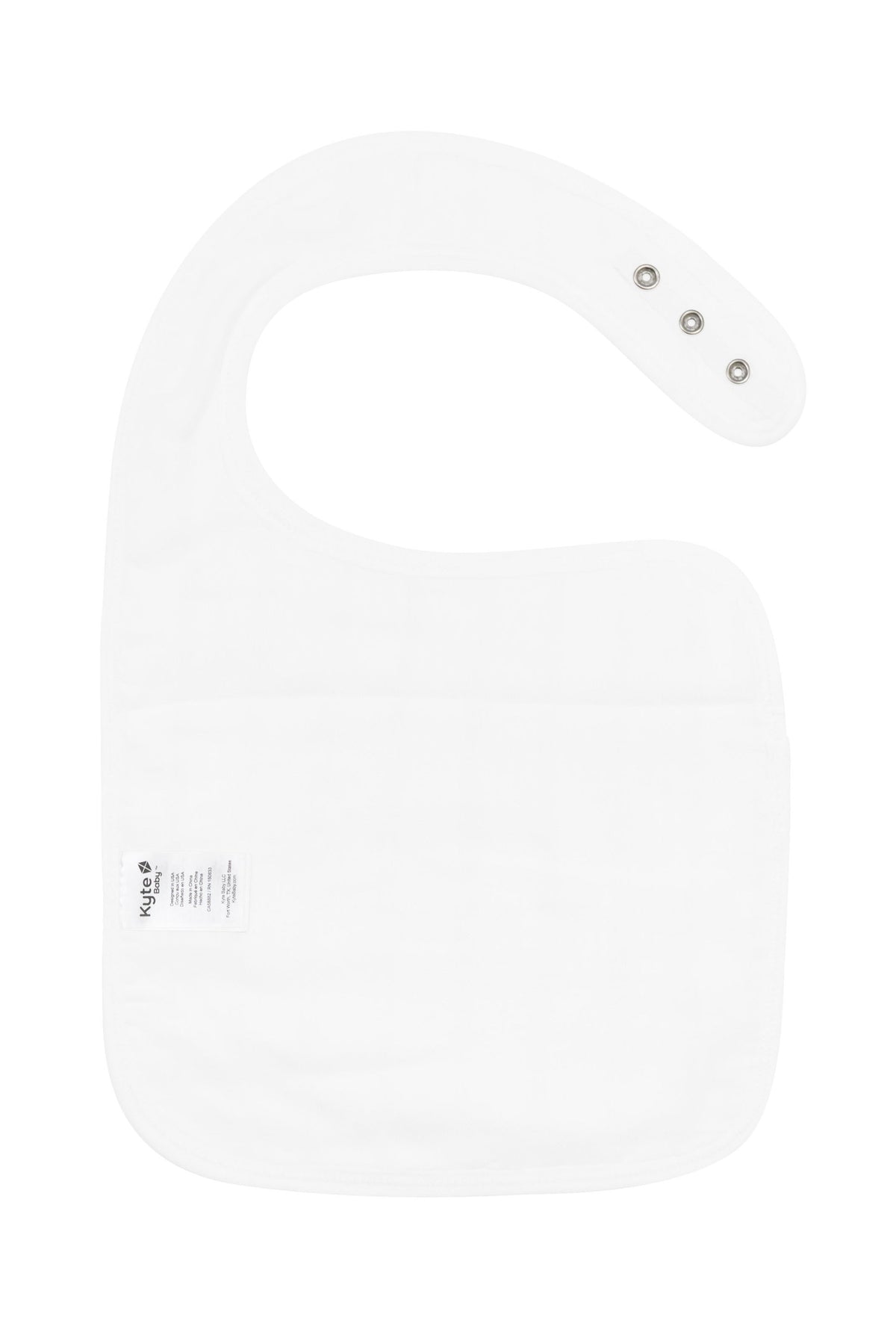 Back of Kyte Baby Muslin Bib in Cloud
