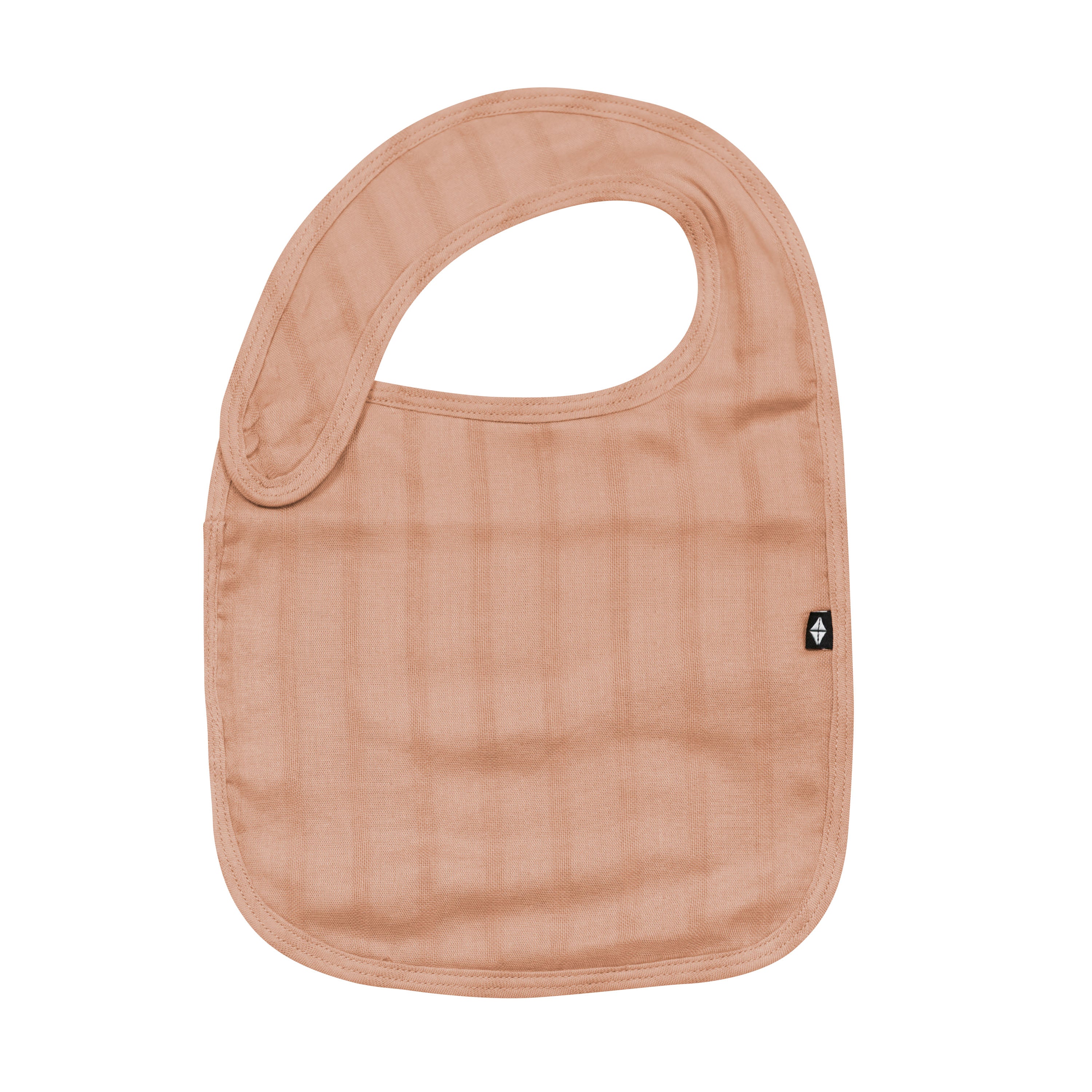Front of Bamboo Muslin Bib in Fawn