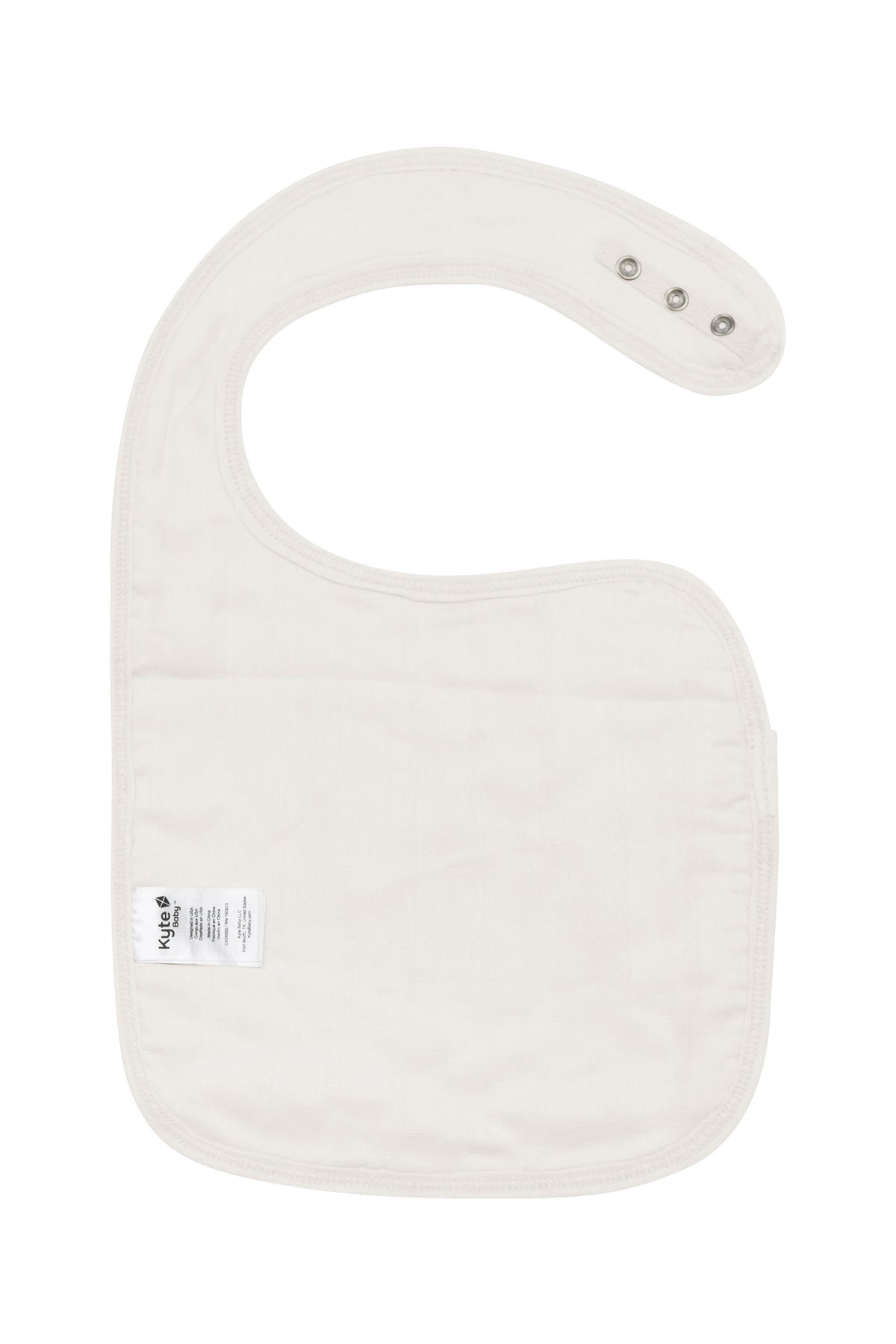 Back of bamboo Muslin Bib in Oat