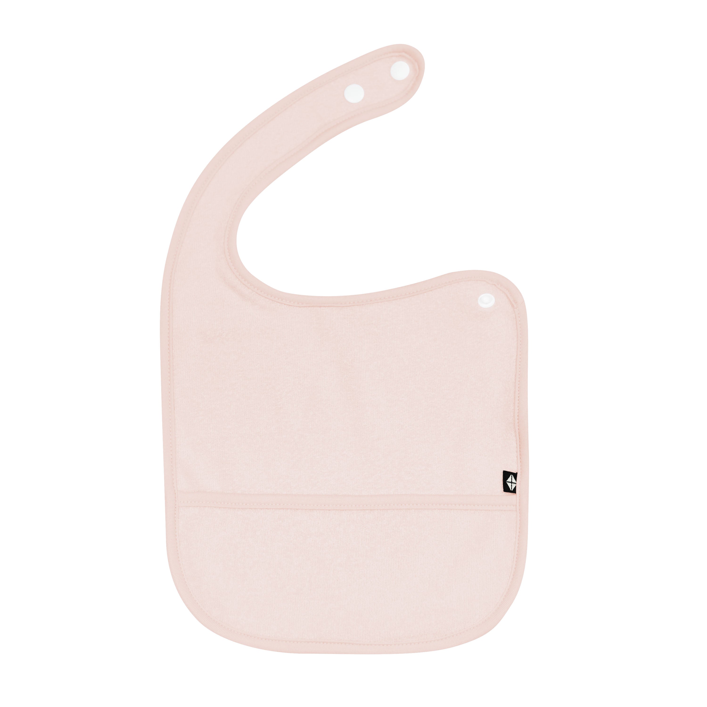 Bamboo Terry Pocket Blush Pink Bib with Snaps