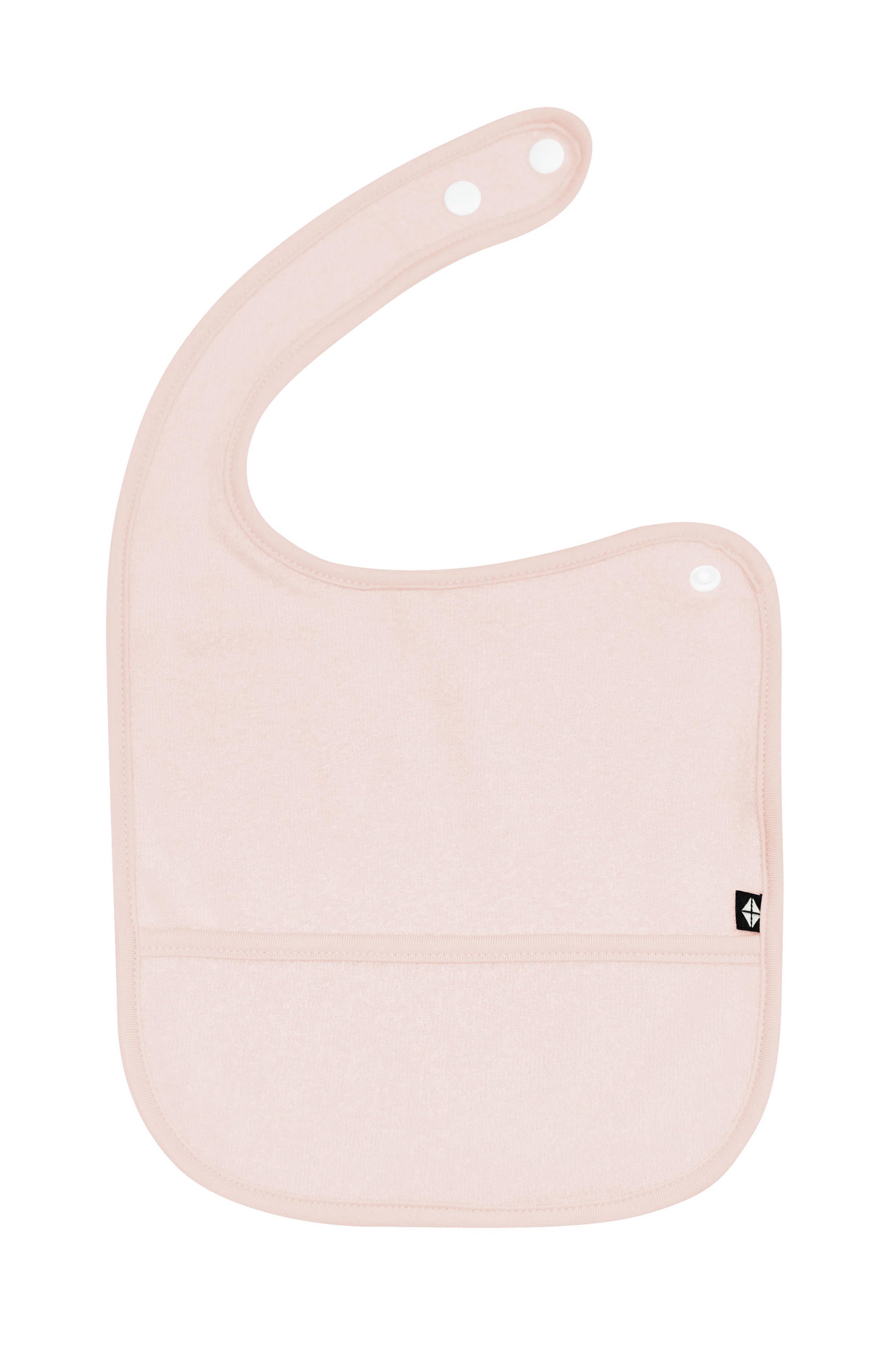 Bamboo Terry Pocket Blush Pink Bib with Snaps