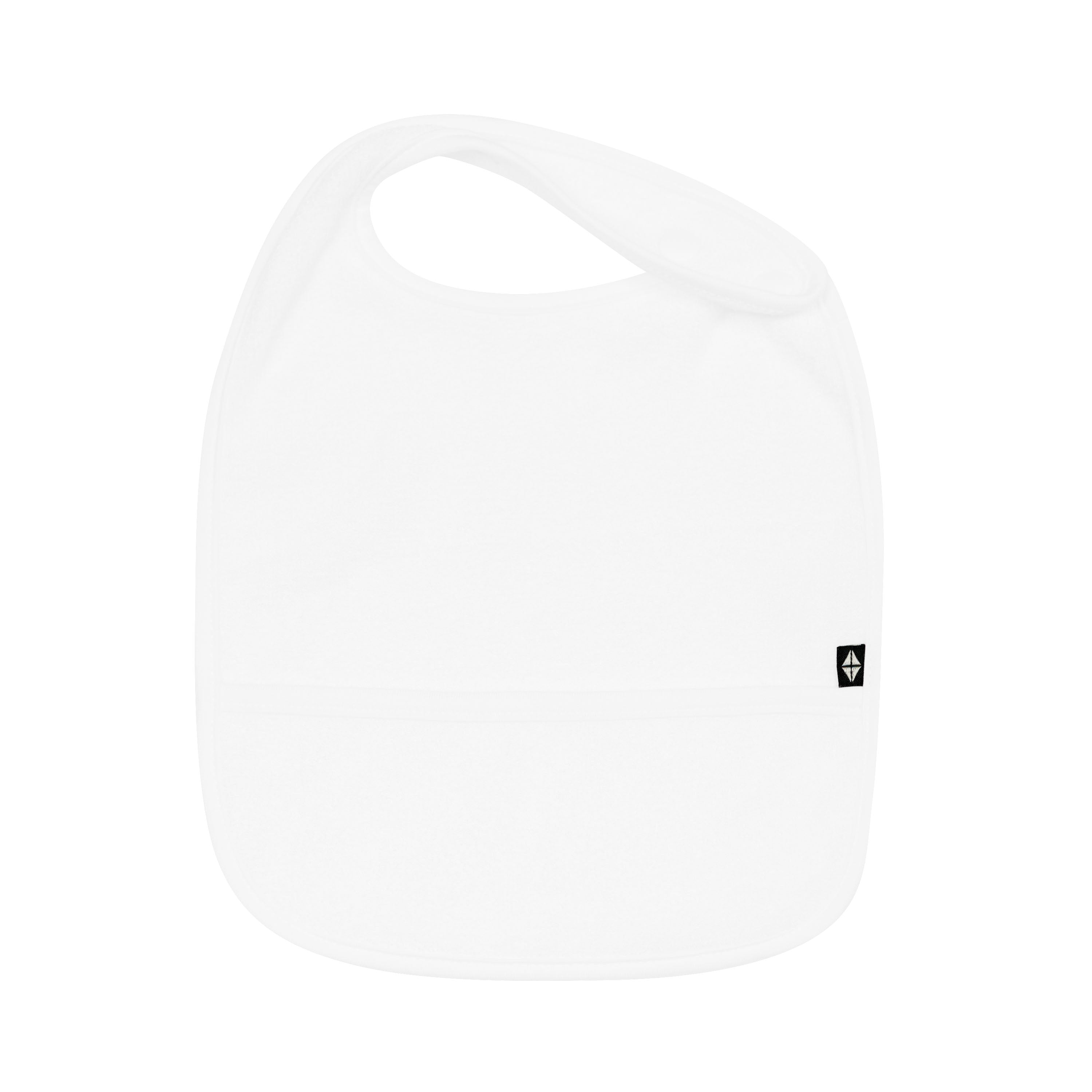 Terry Pocket Bib with Snaps in Cloud