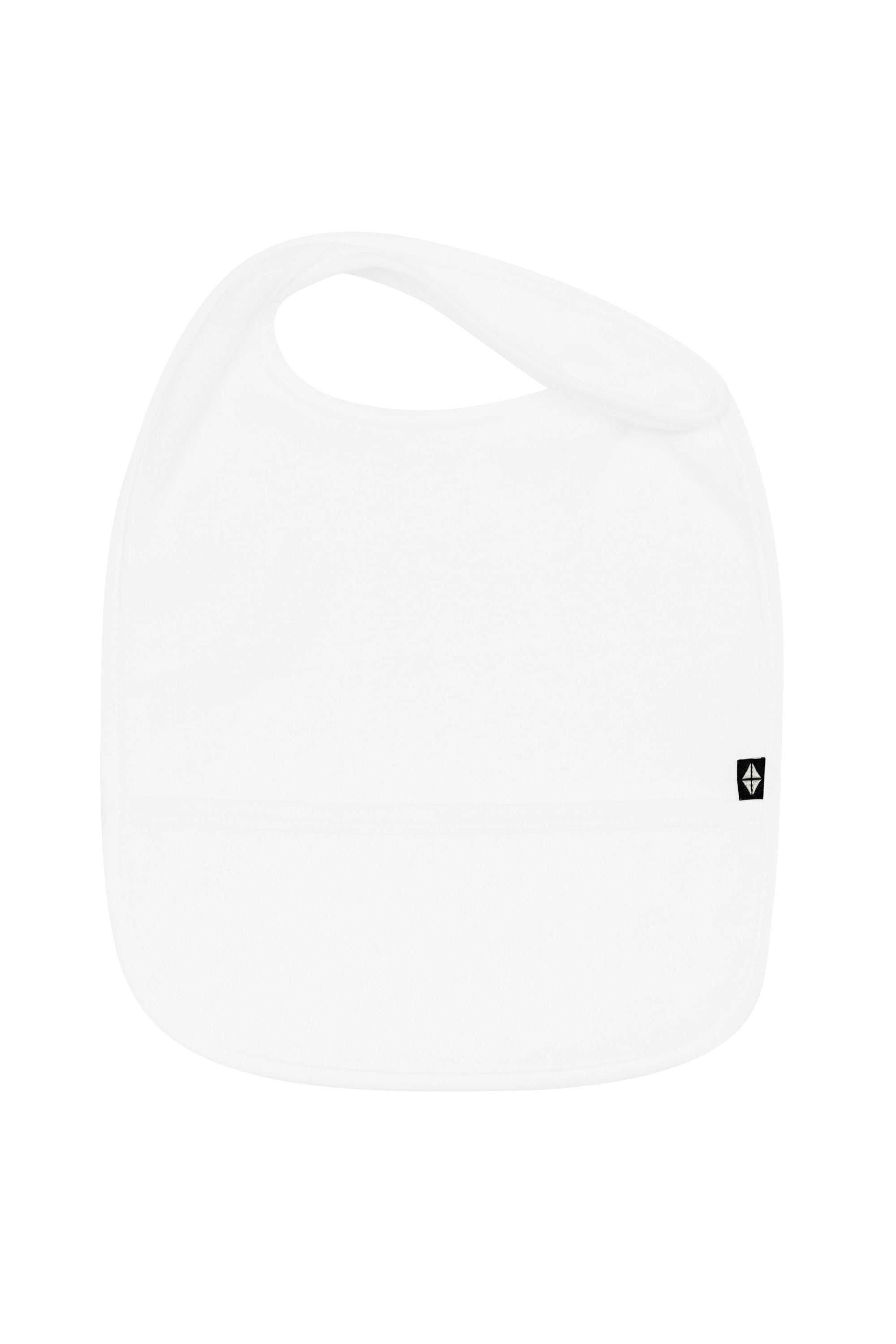 Terry Pocket Bib with Snaps in Cloud