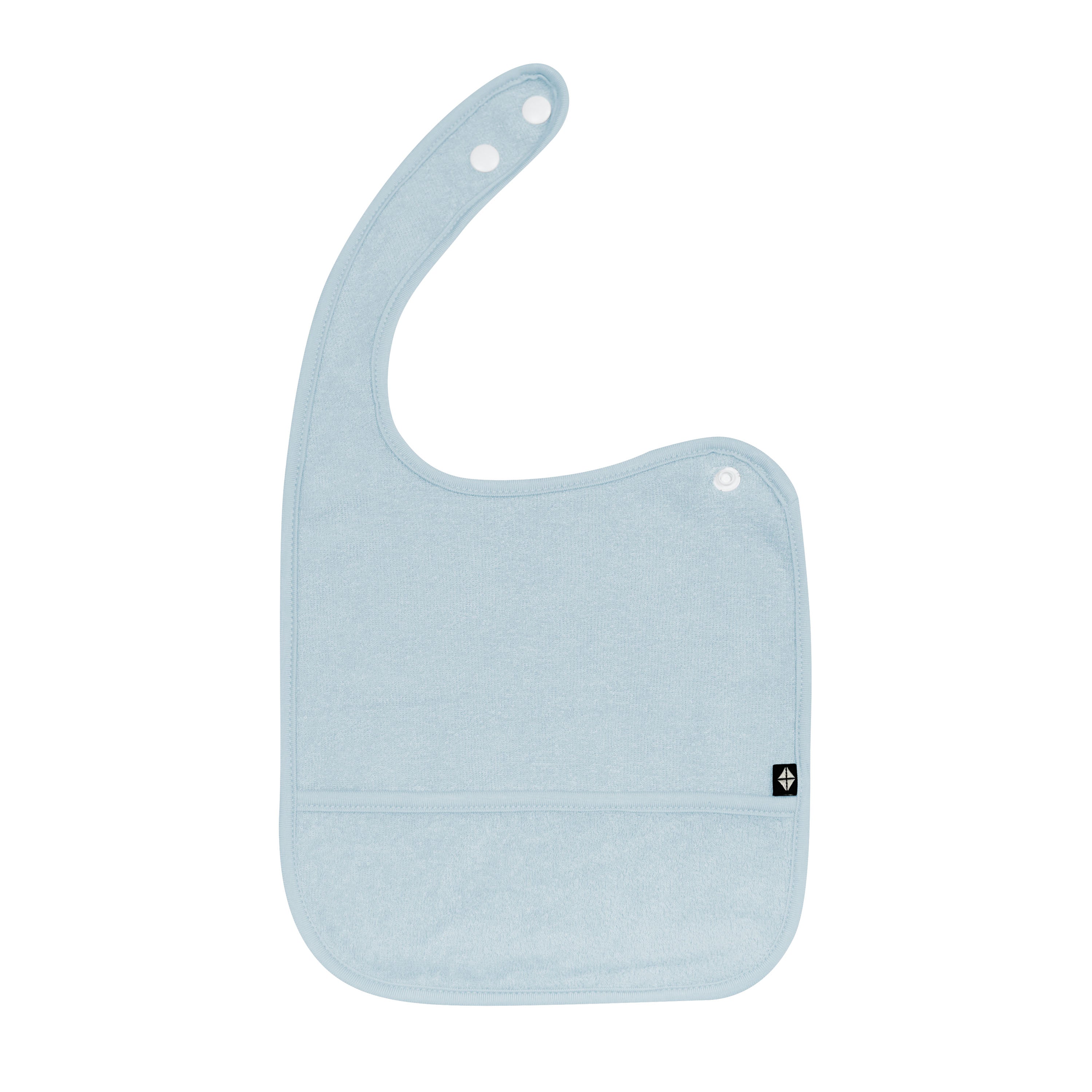 Bamboo Terry Pocket Bib in Slate Blue