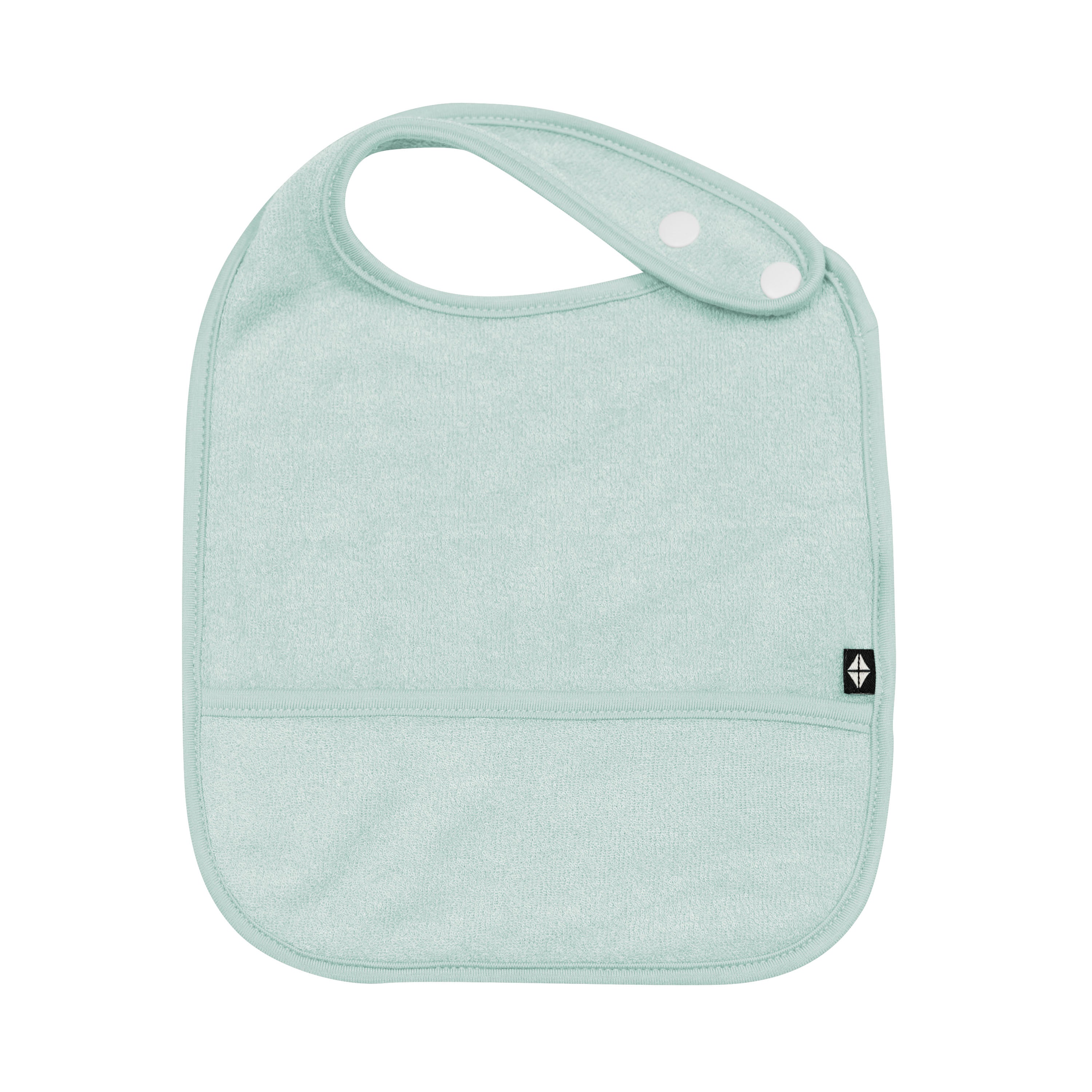 Adjustable Terry Pocket Bib in Sage Green