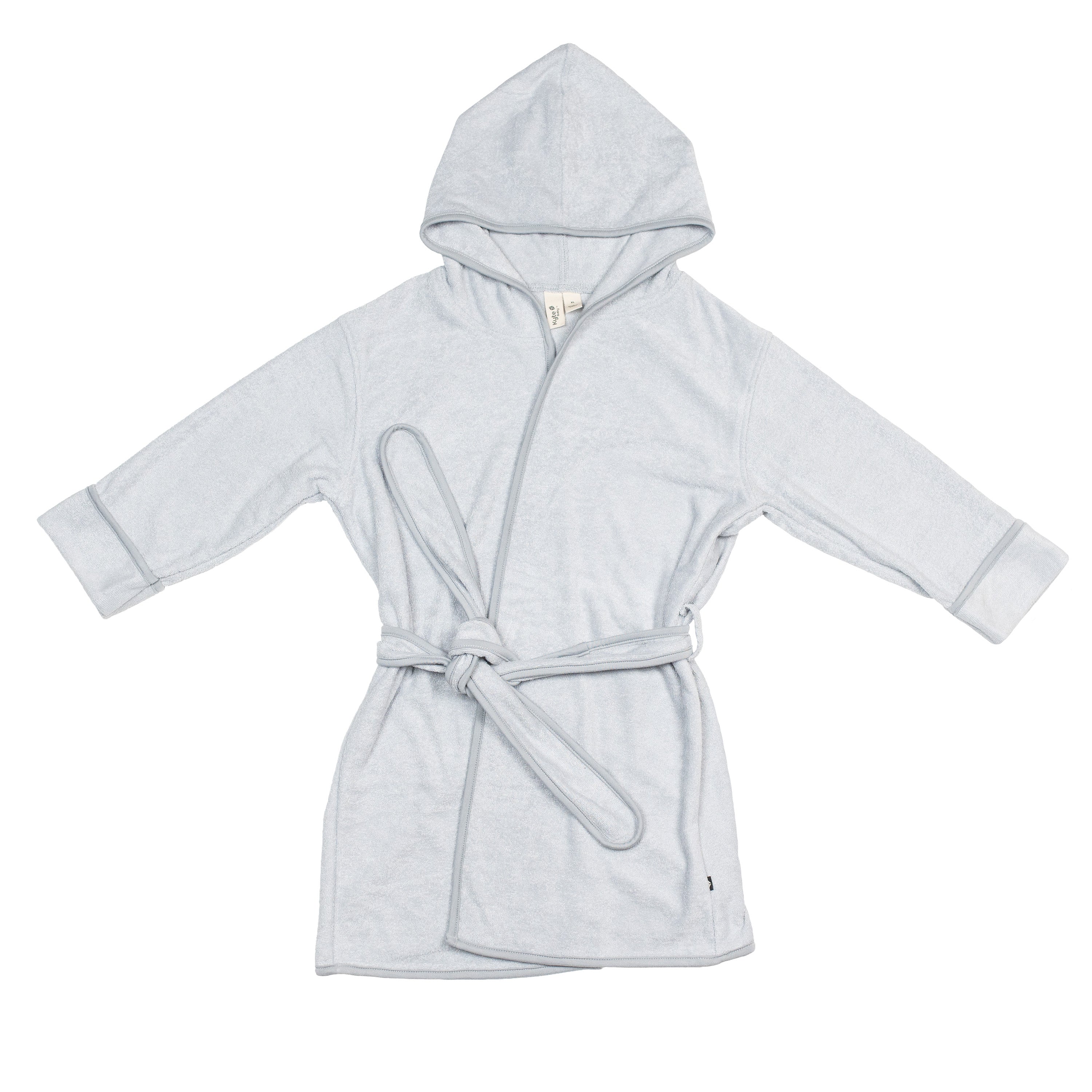 Hooded Bath Robe in Storm Gray