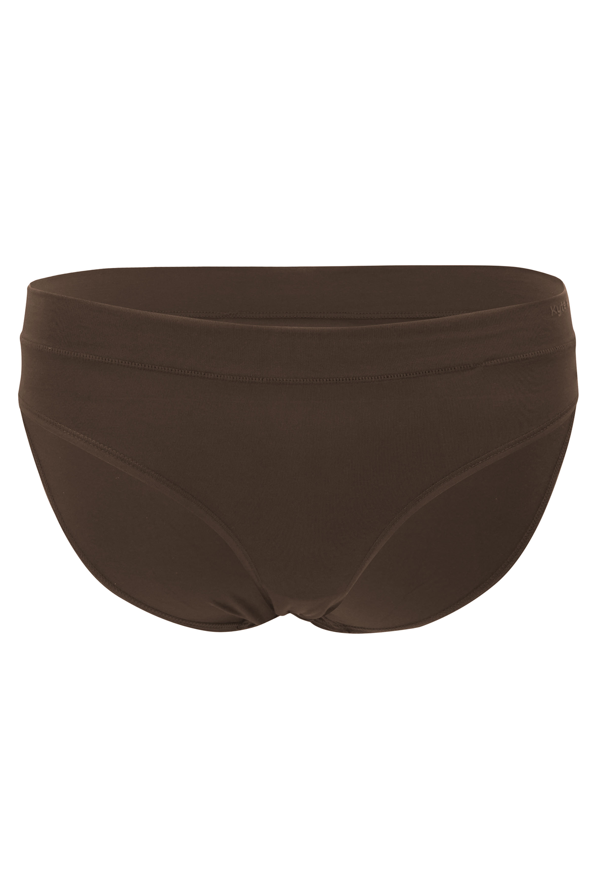 Women's Midi Brief in Toffee shown on a ghost mannequin