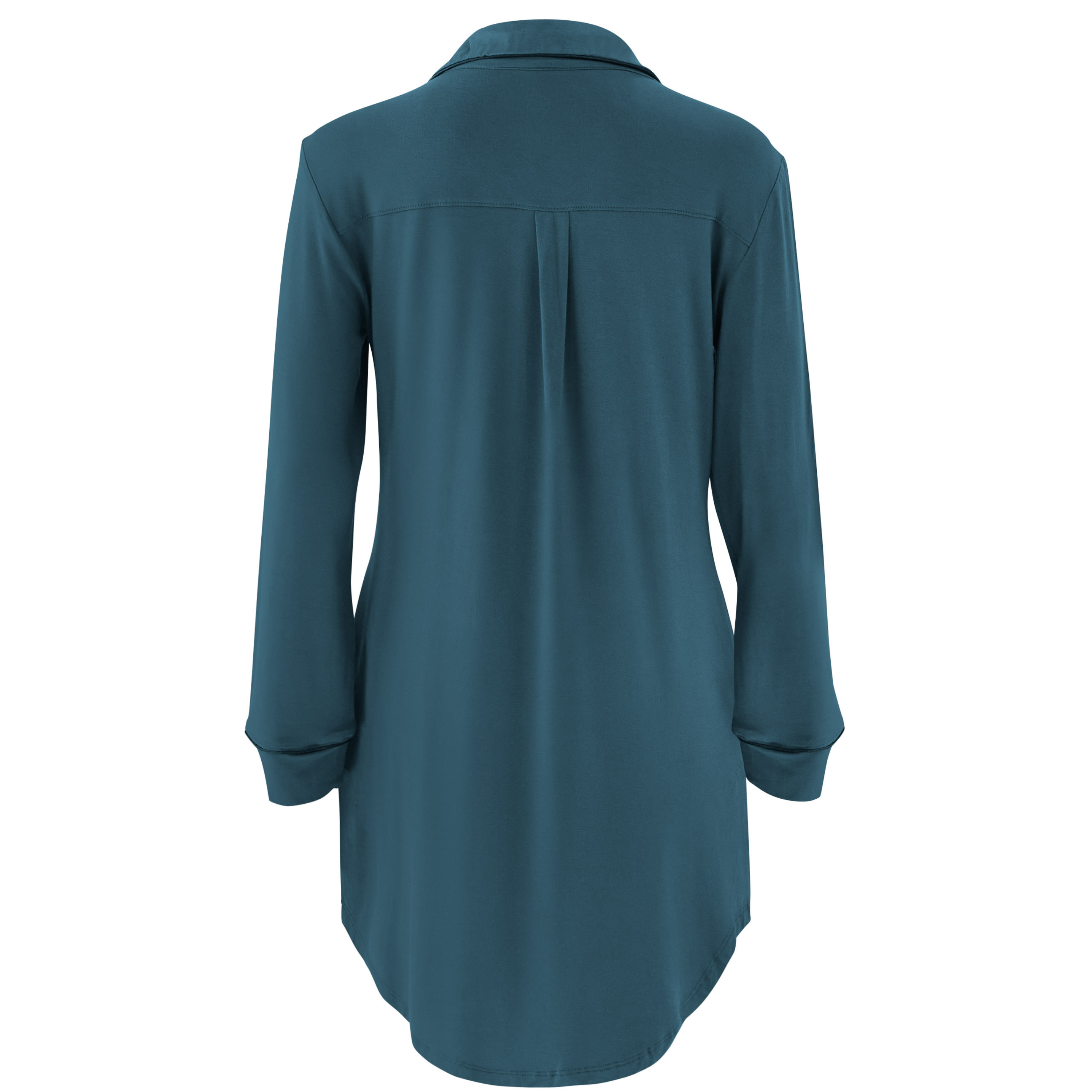 Teal night shirt on a white background