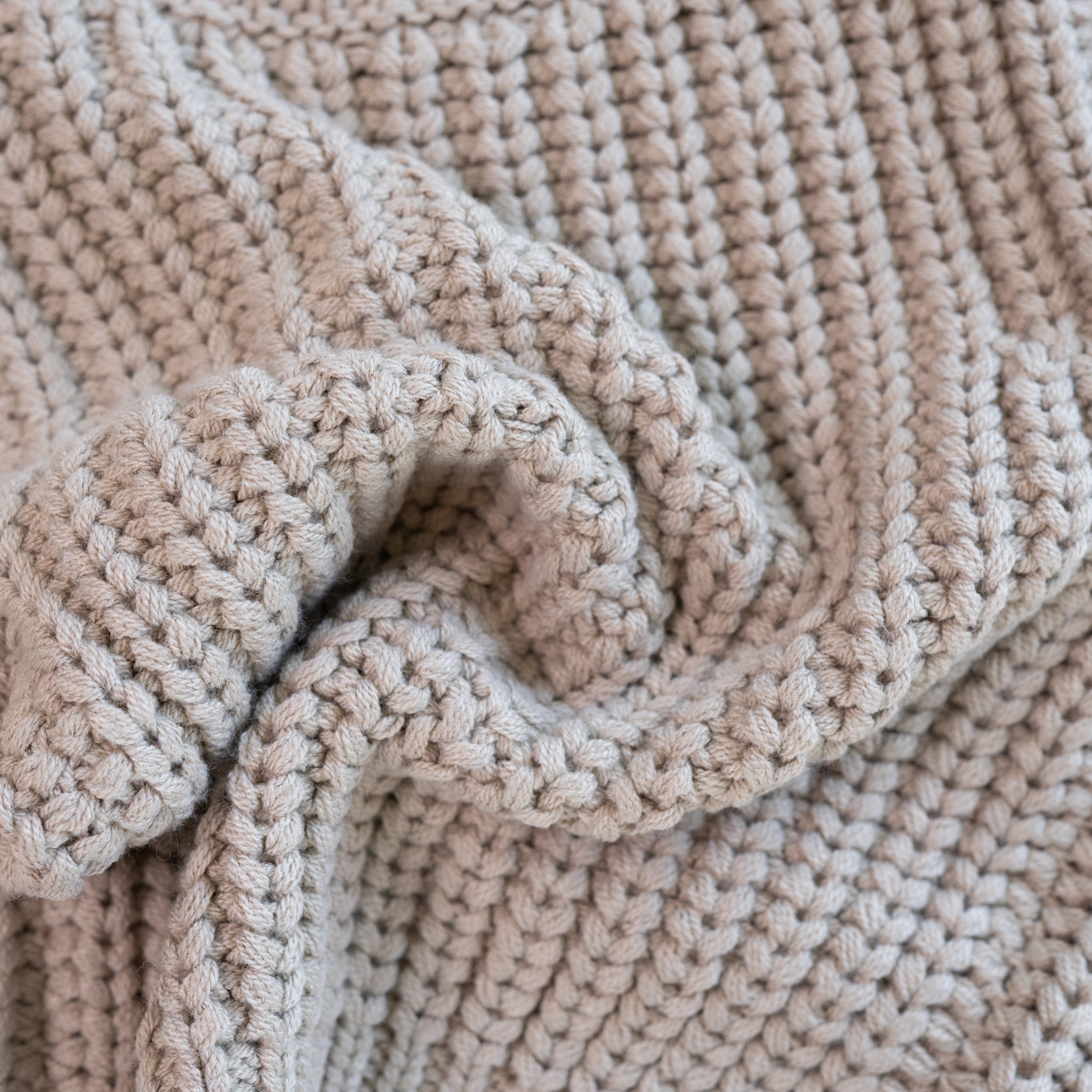 Oat Chunky Knit Bamboo fabric