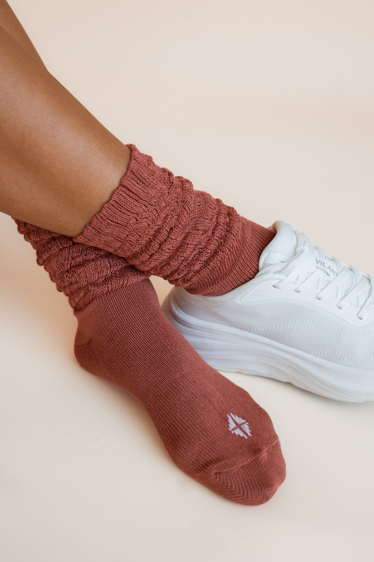 Adult Scrunch Socks in Ember
