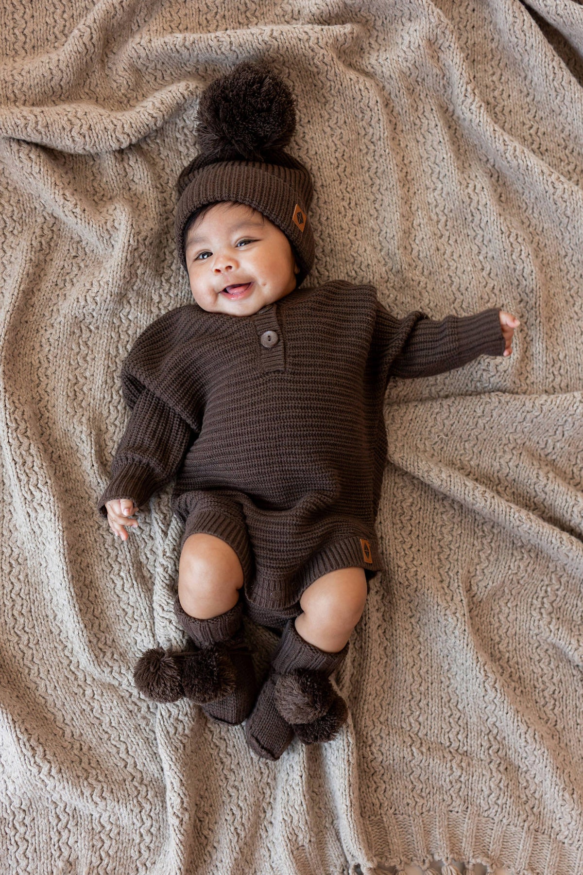 Knit Booties in Espresso