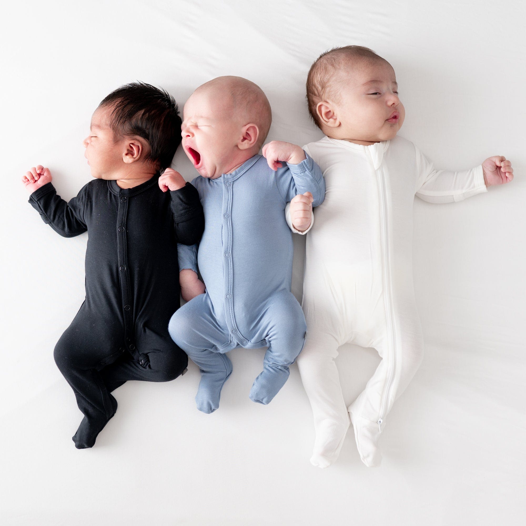 preemie babies wearing kyte baby footies
