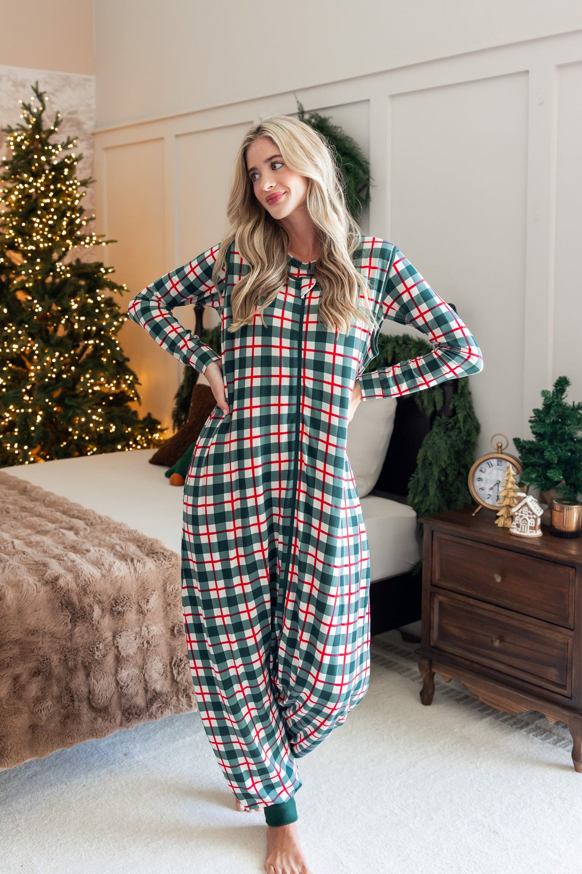 Adult Sleep Bag Walker in Holiday Plaid
