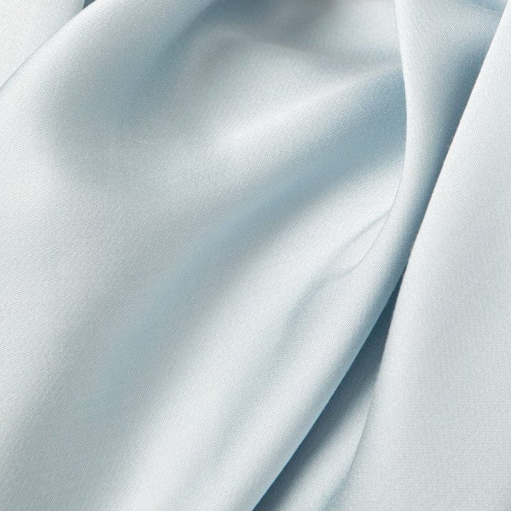 blue sateen fabric