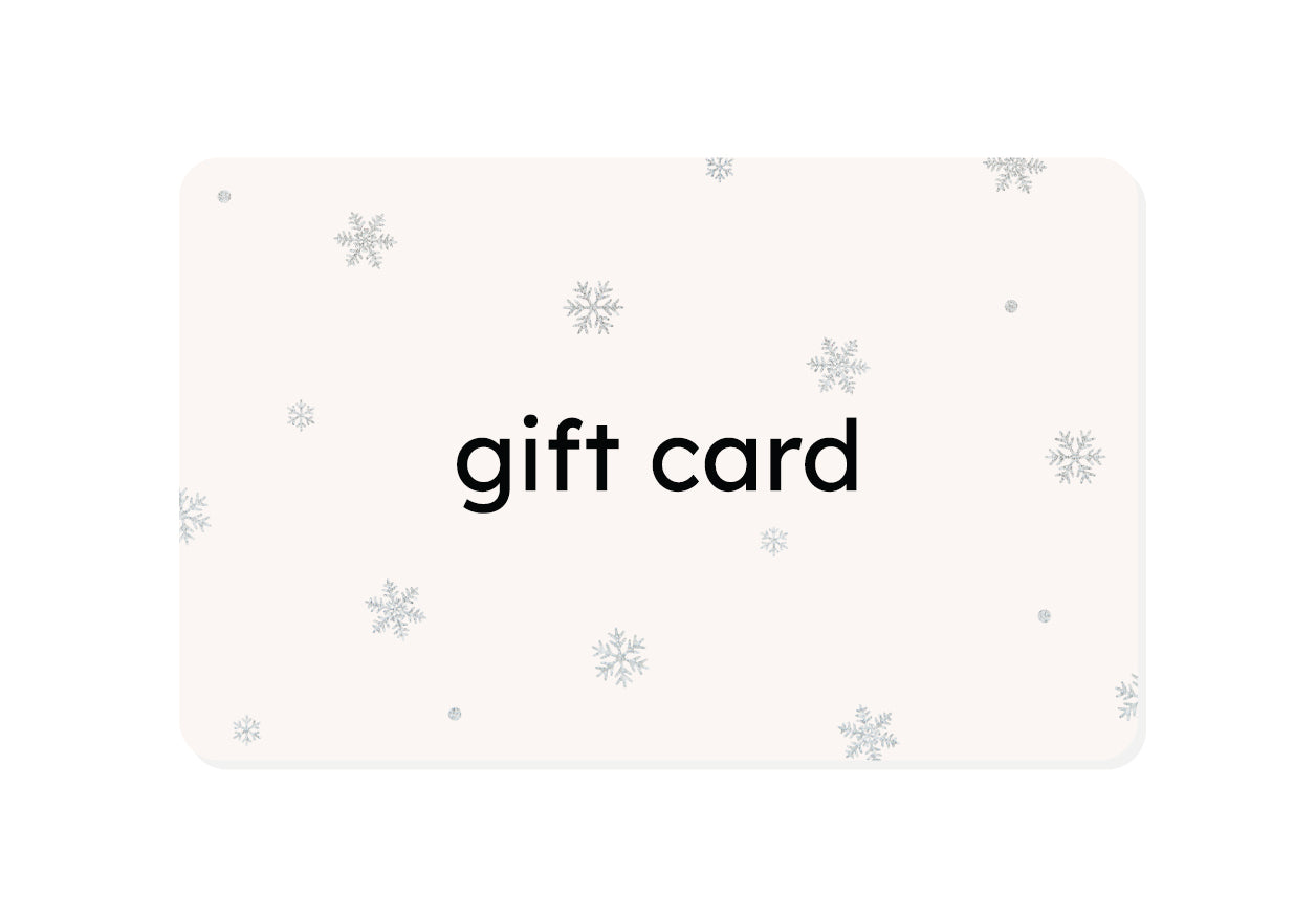 Gift card with snowflakes on it