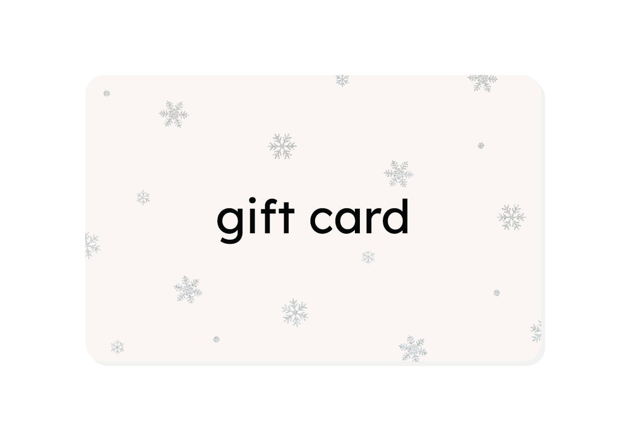 Gift card with snowflakes on it
