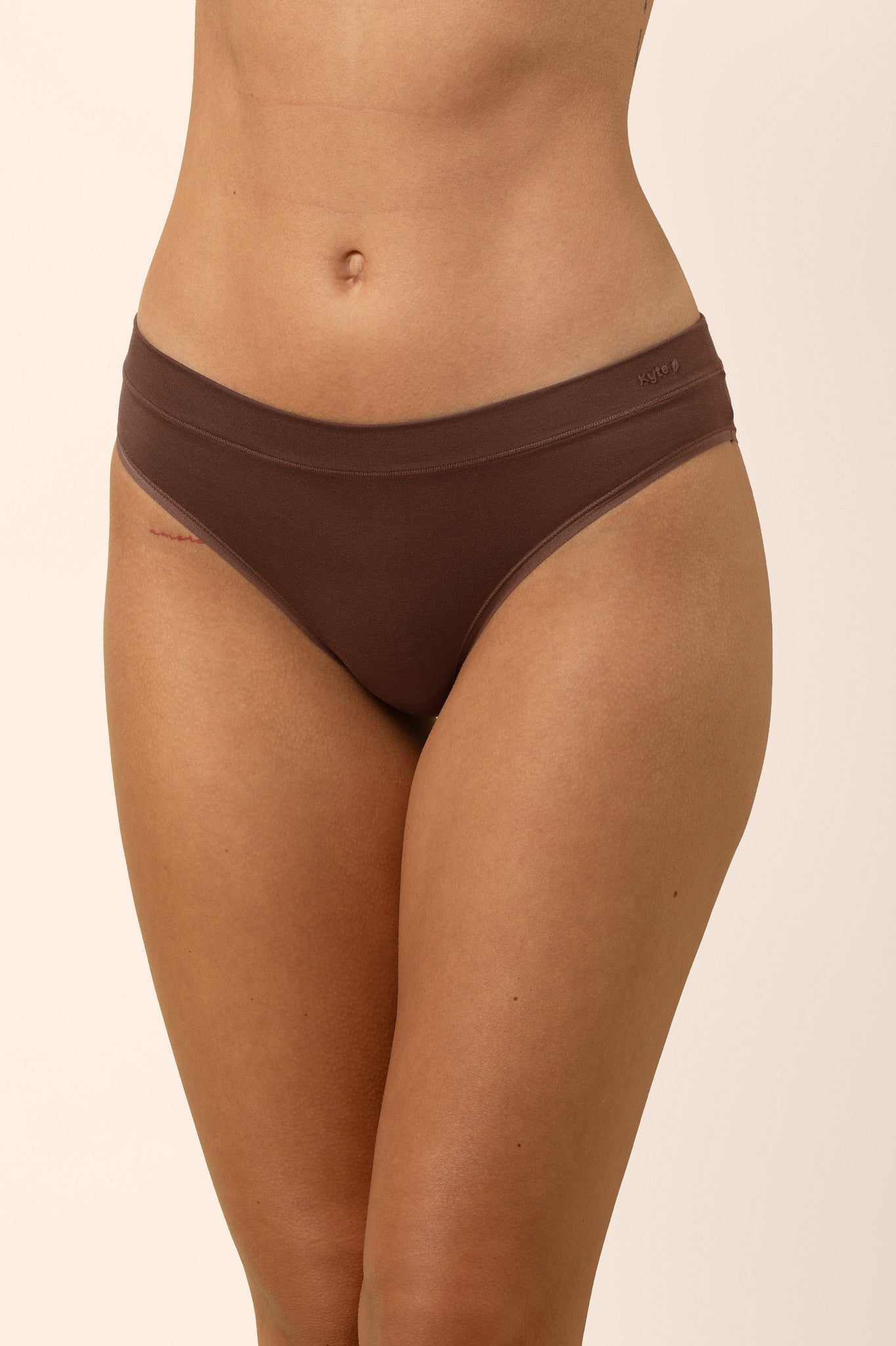 The front of the Women's Cheekini in Toffee shown on a model