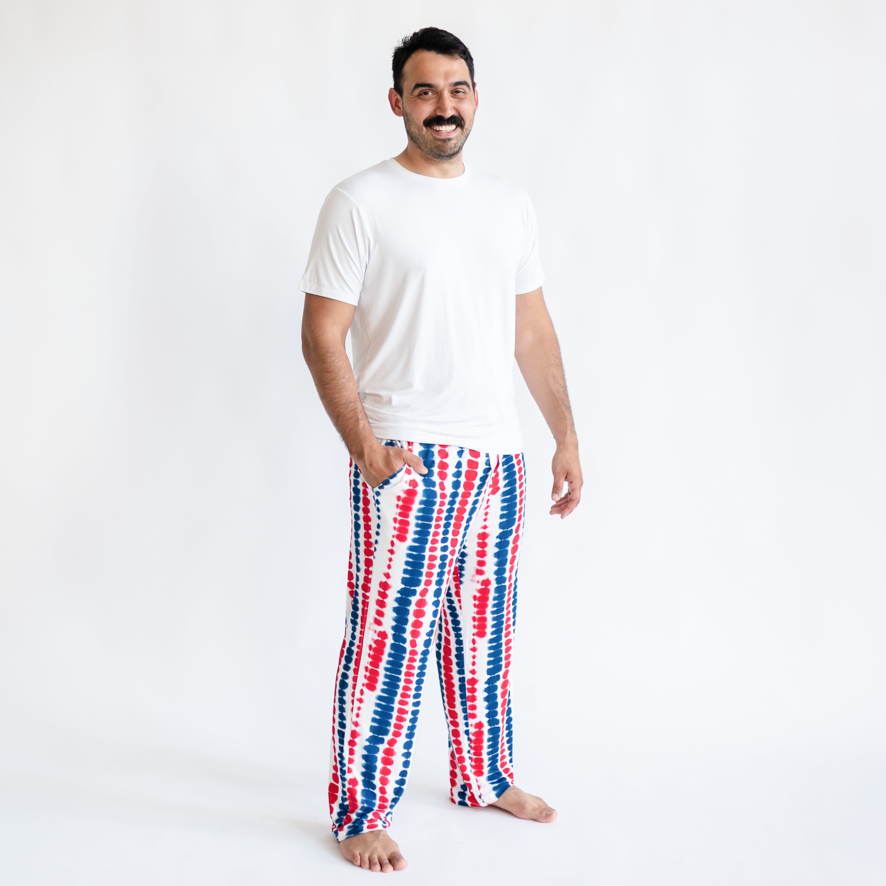 Man modeling Men's Lounge Pants in Liberty Rip Tide