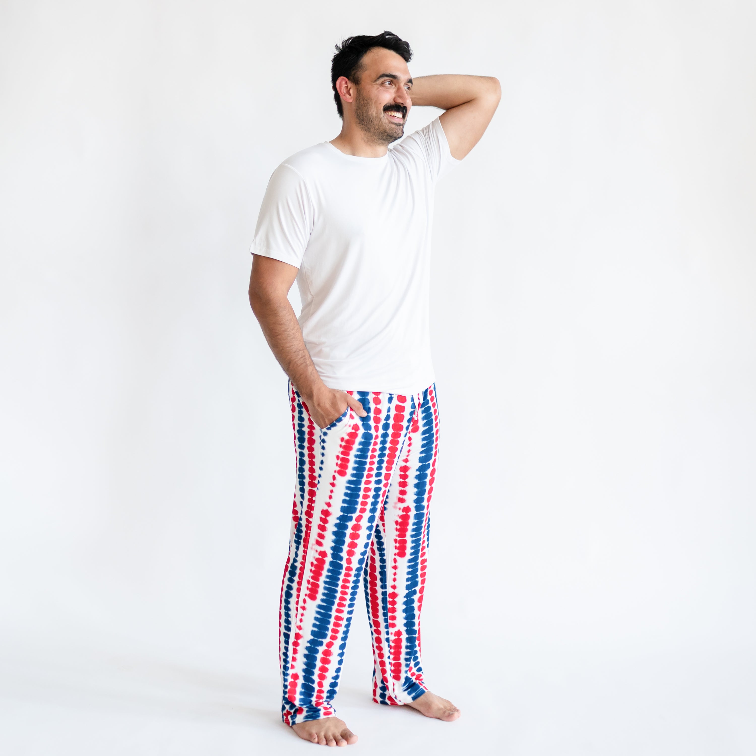 Man modeling Men's Lounge Pants in Liberty Rip Tide