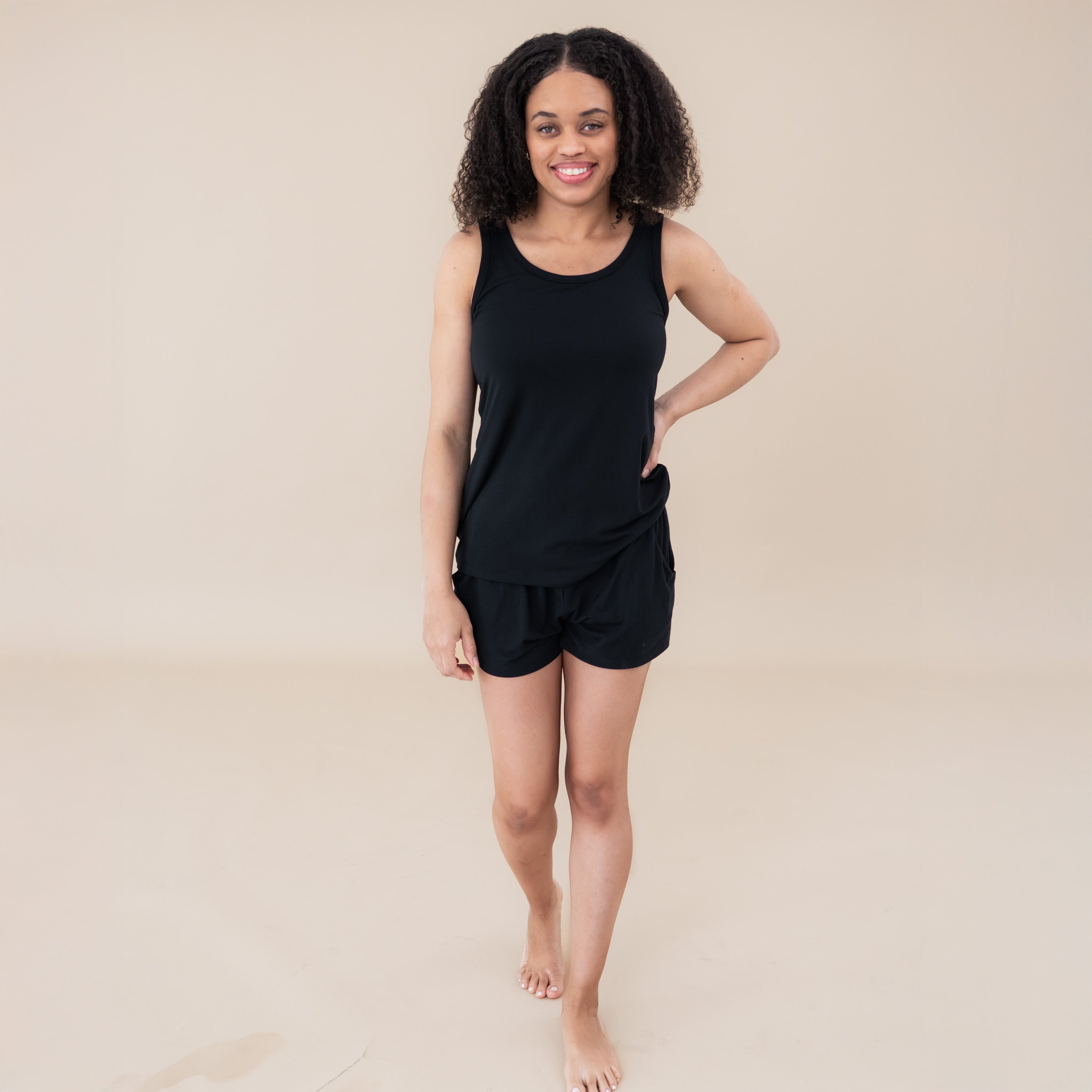 Woman wearing Women’s Tank Set in Midnight