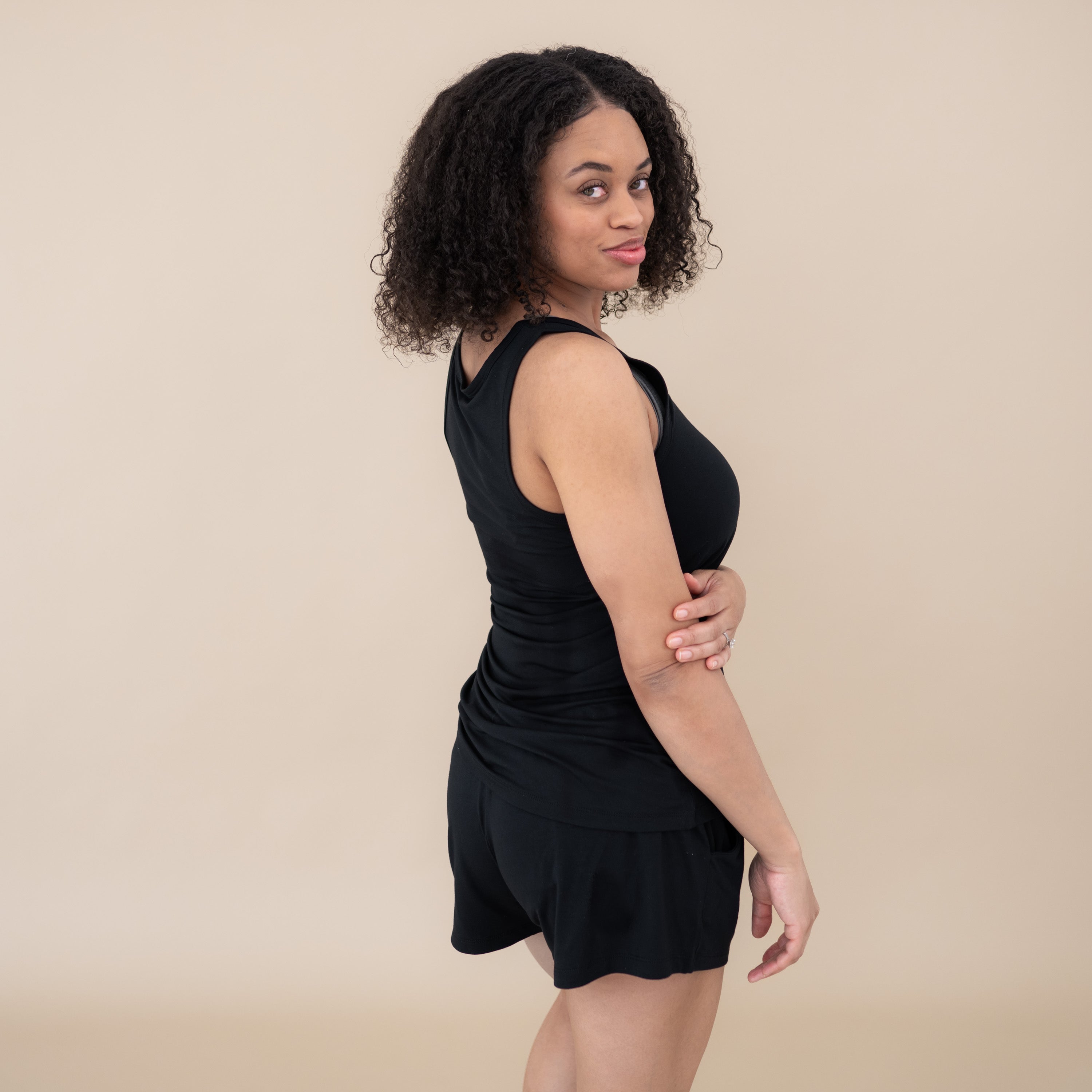 Woman wearing Women’s Tank Set in Midnight