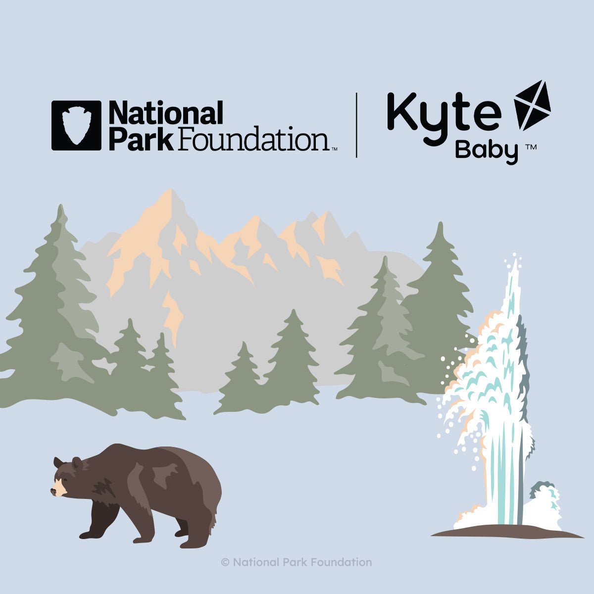 national park foundation x kyte baby graphic