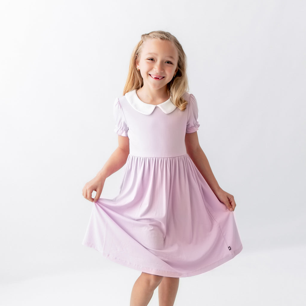 pink peter pan collar dress Peter Pan Collar Dress in Thistle