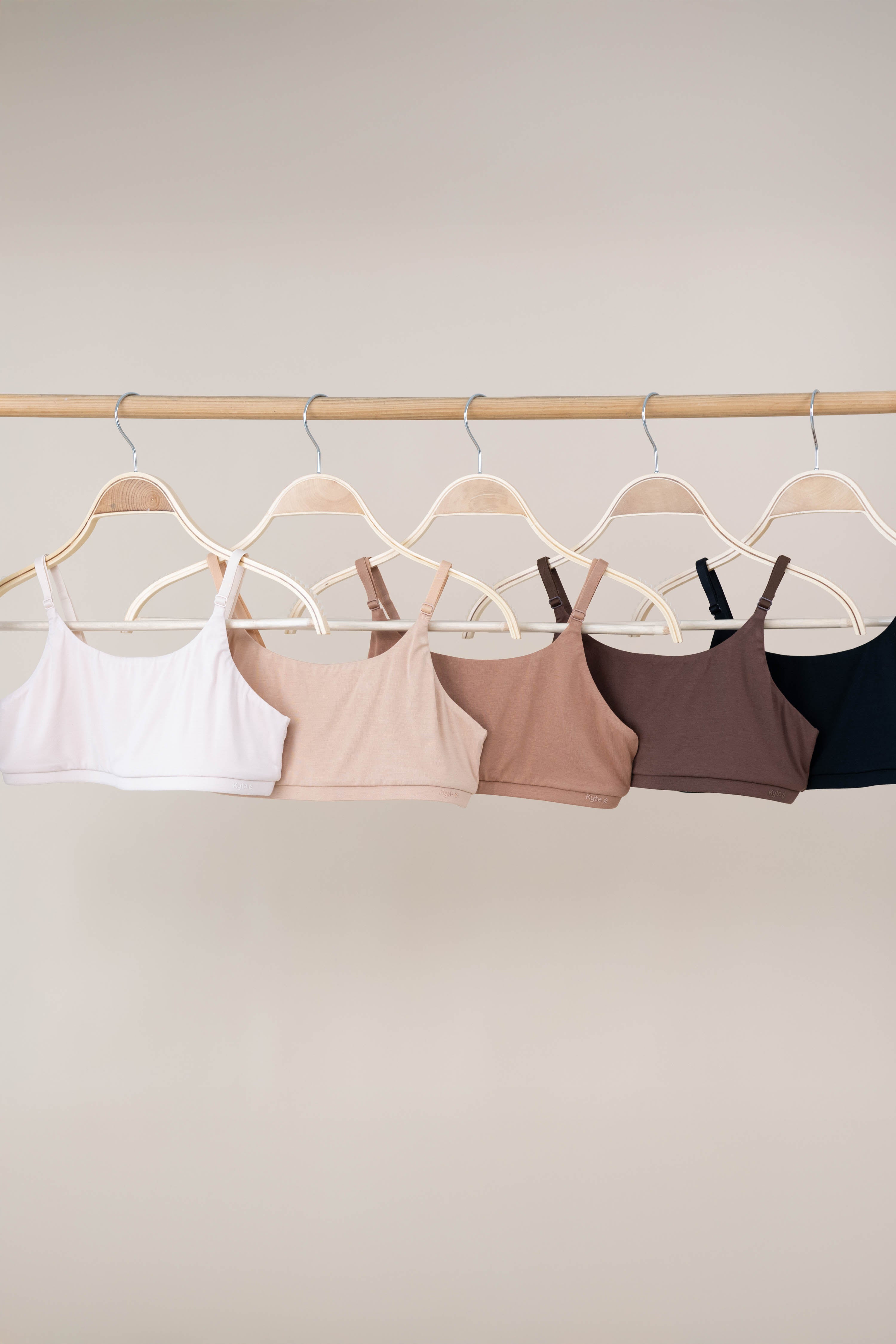 Scoop Neck Bralettes in range of neutral colors