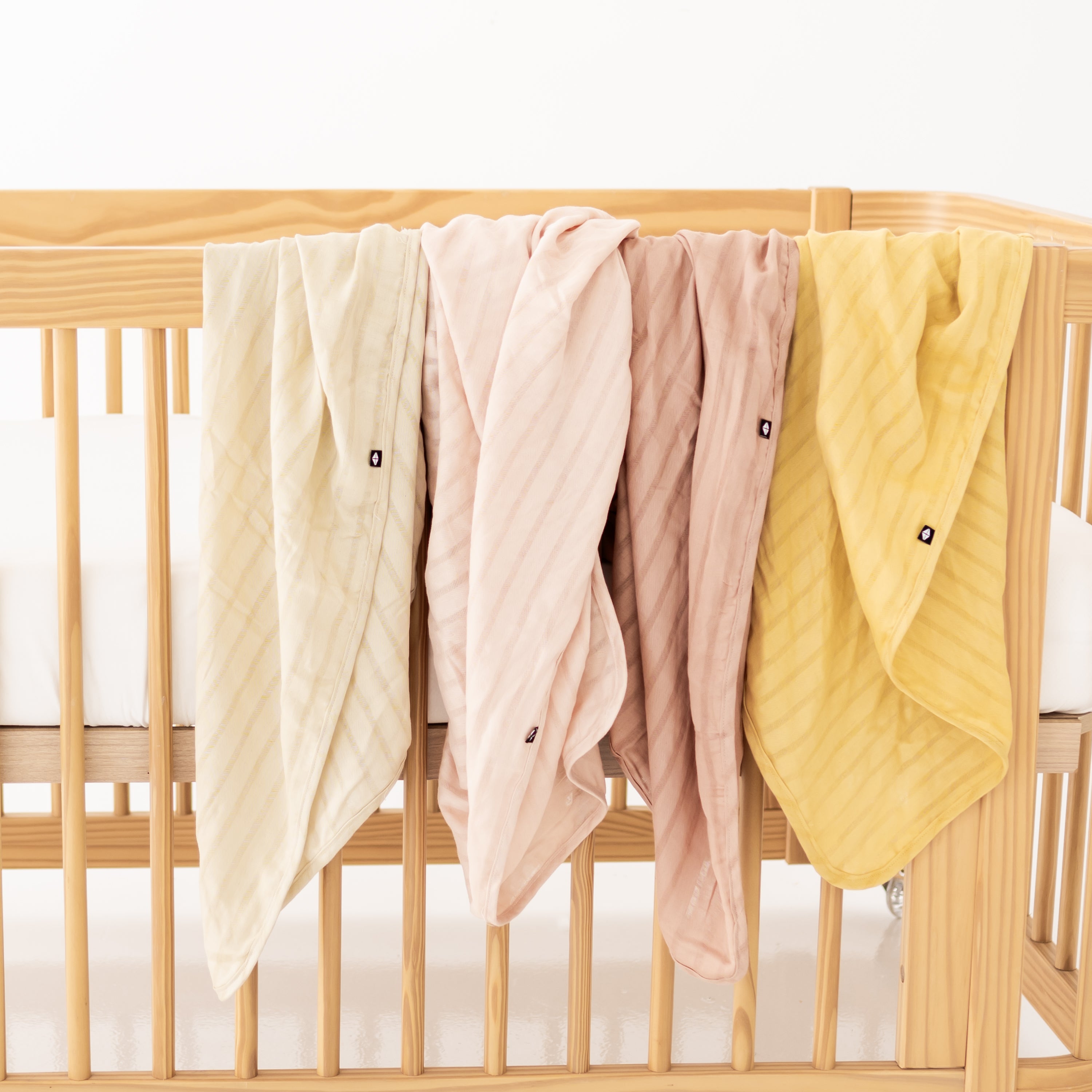 Bamboo Muslin Swaddle Blankets in Warm Colors