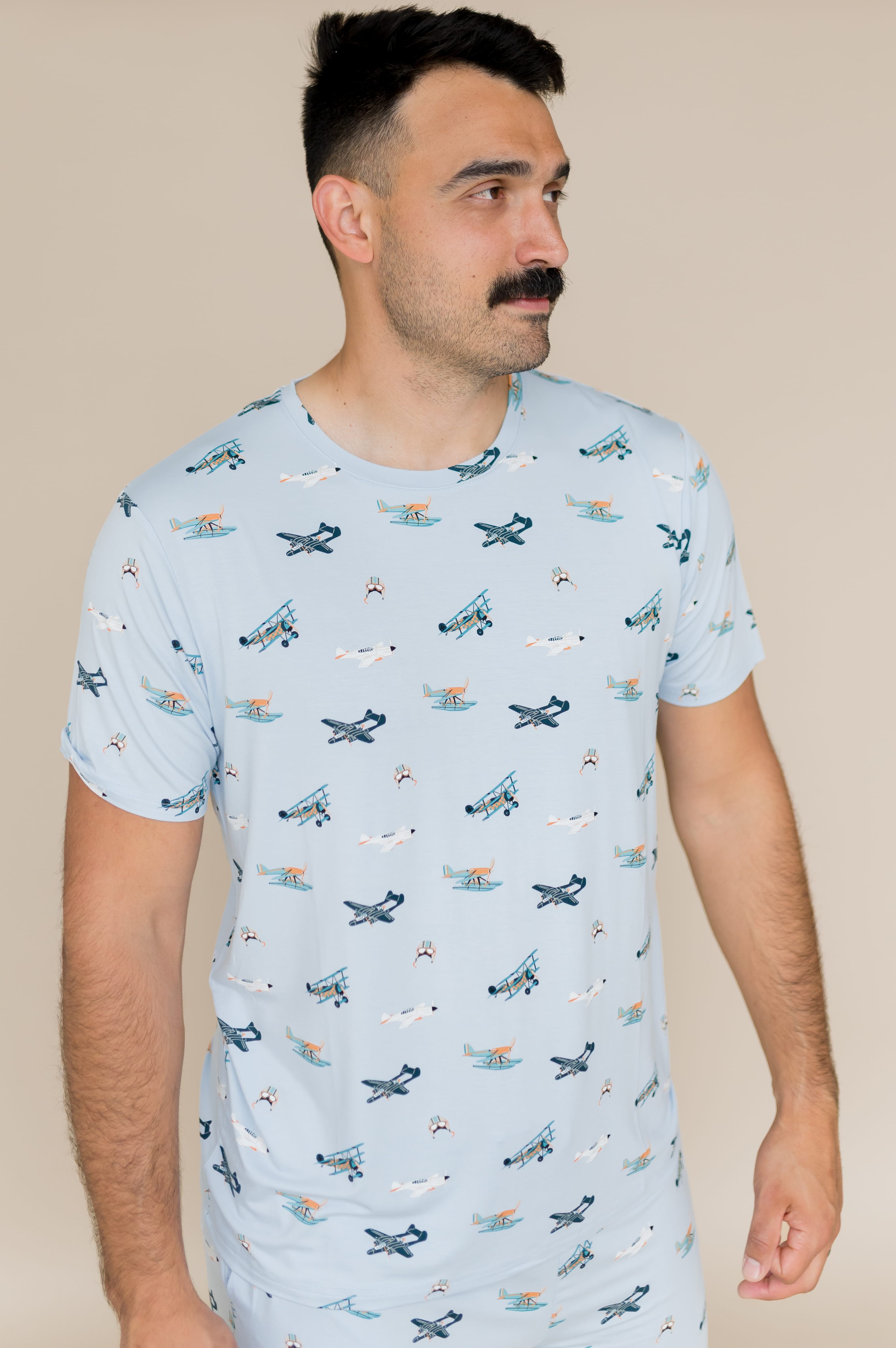 Male modeling the Men's Crew Neck Tee in Take Off