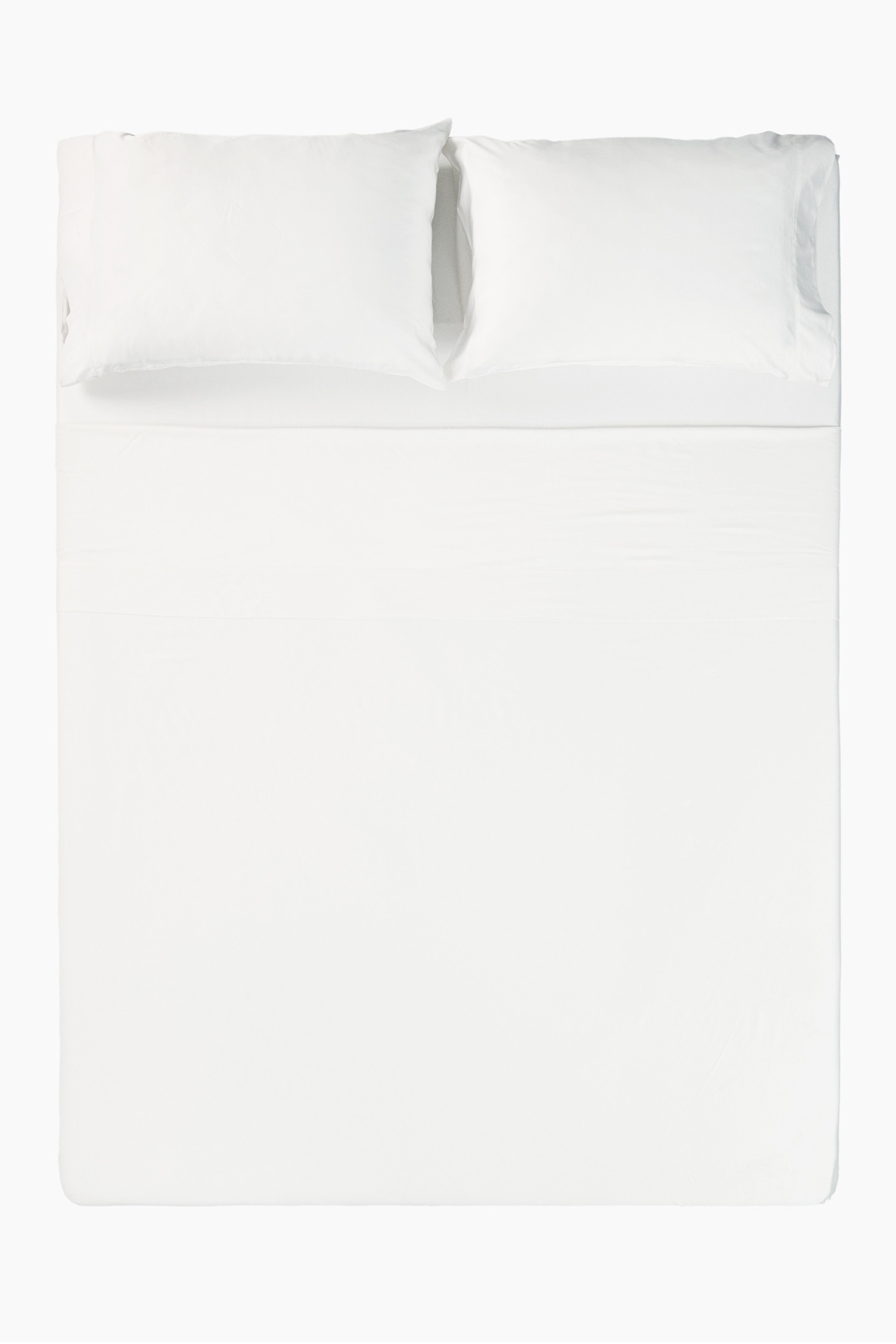 Overhead view of Shell bamboo sateen bedding set