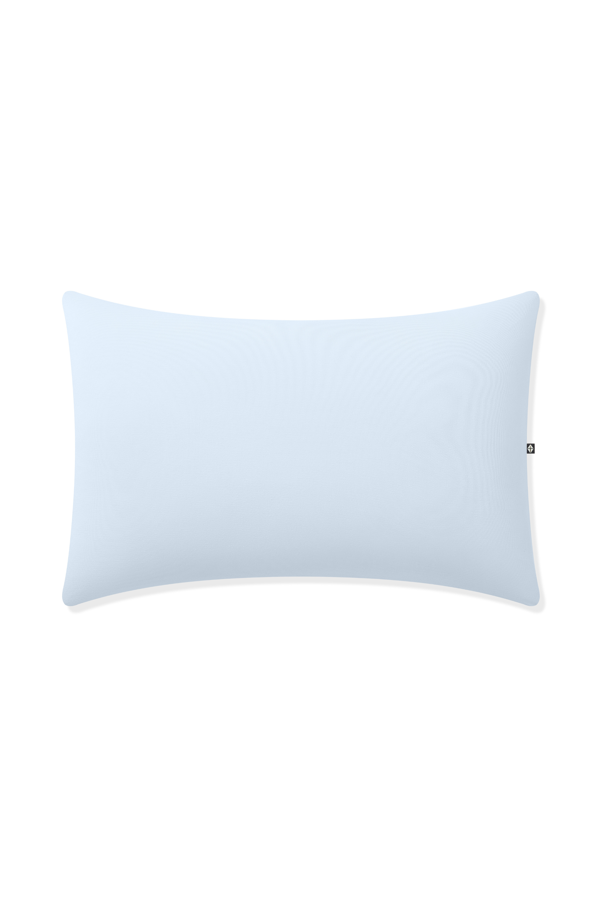 Blue pillow on white background