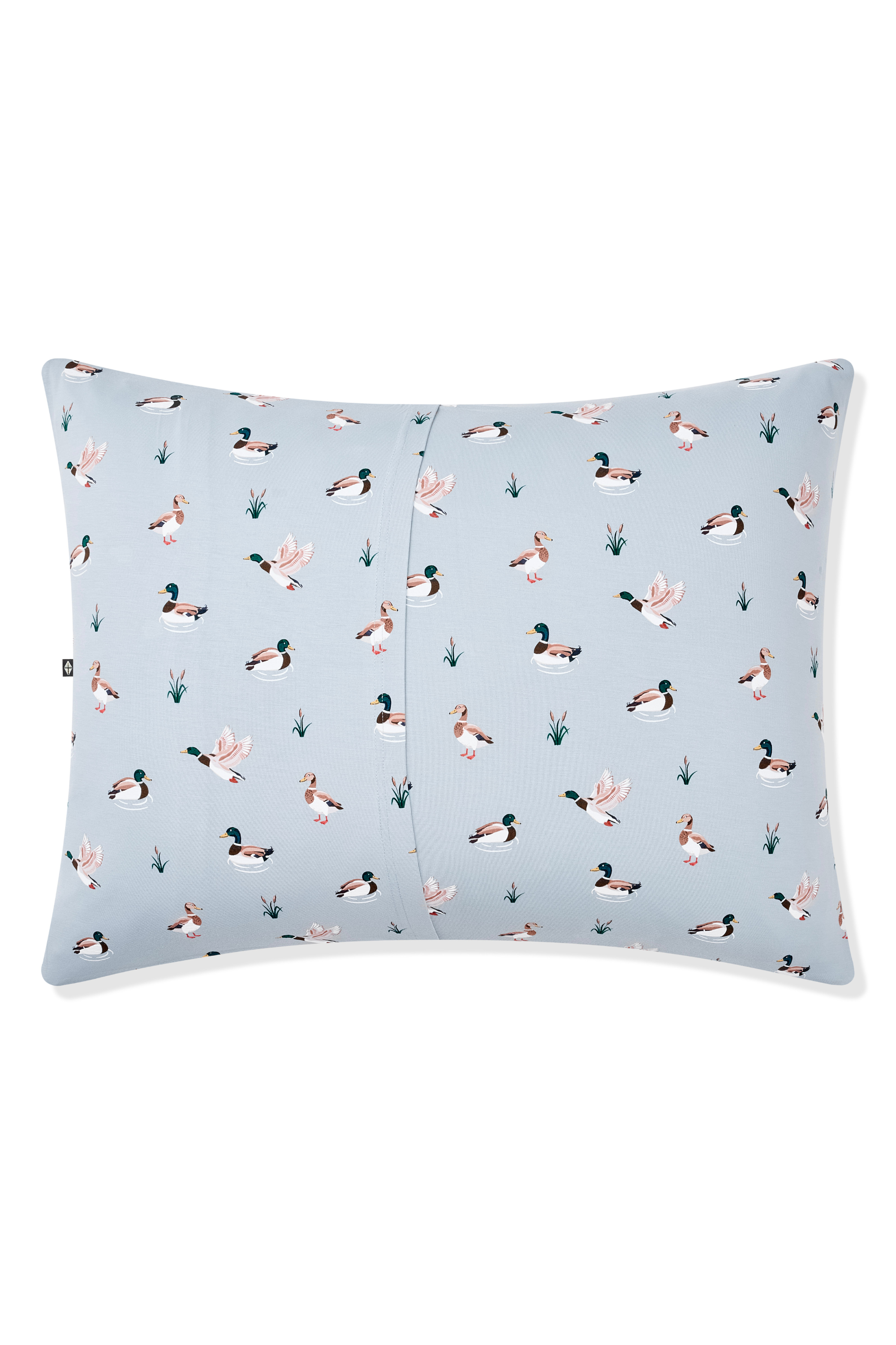 The back of the Toddler Pillowcase in Mallard Duck showing the envelope closure