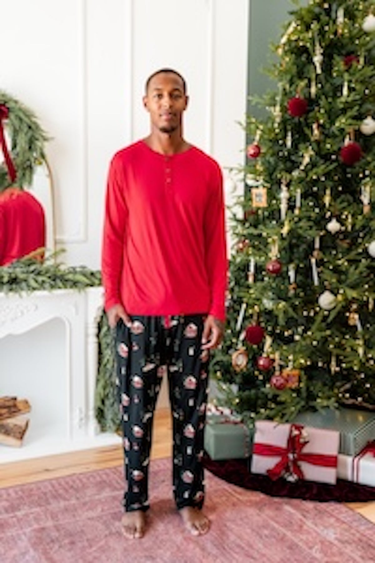 Men's Lounge Pants in Winter Wonderland