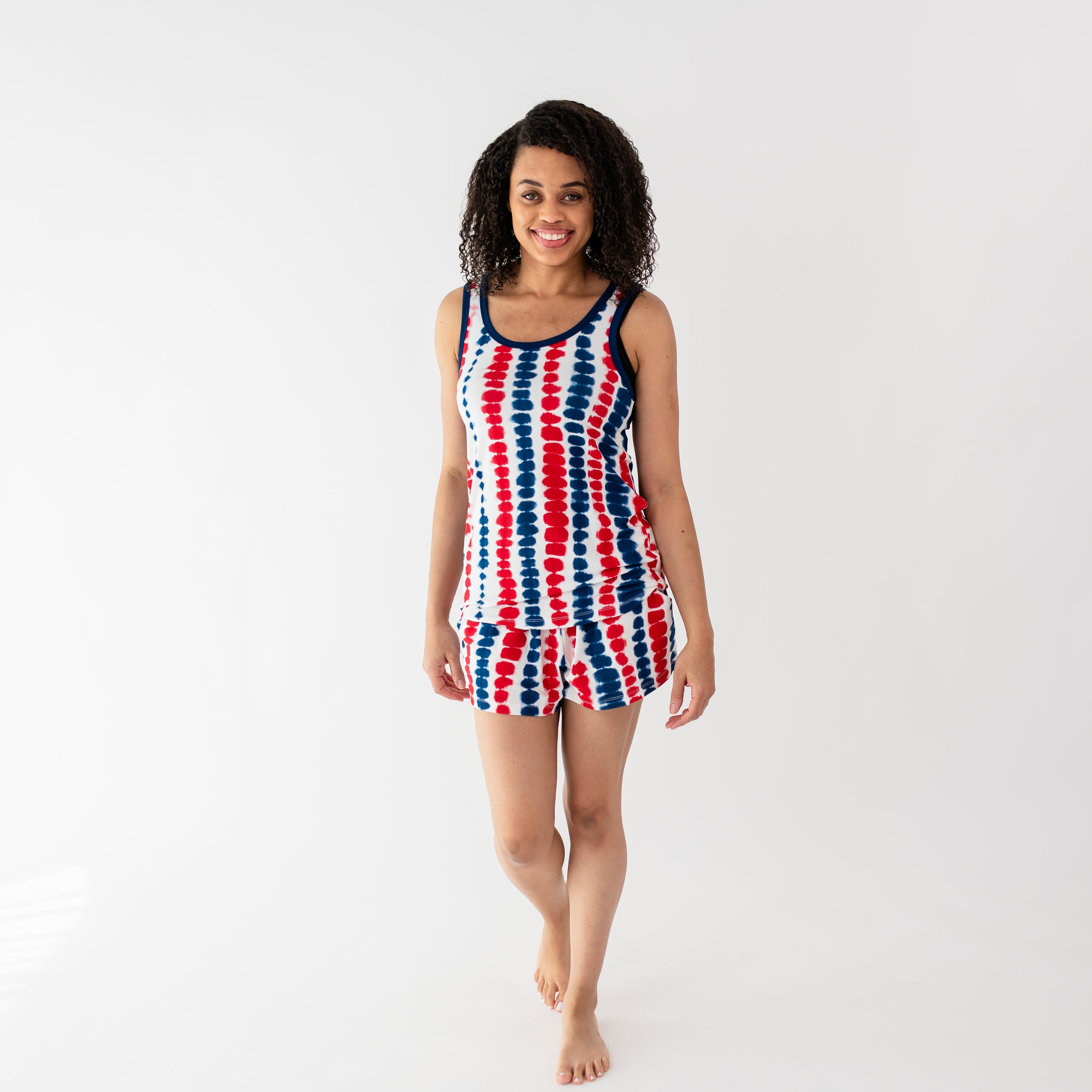 Woman modeling Women’s Tank Set in Liberty Rip Tide