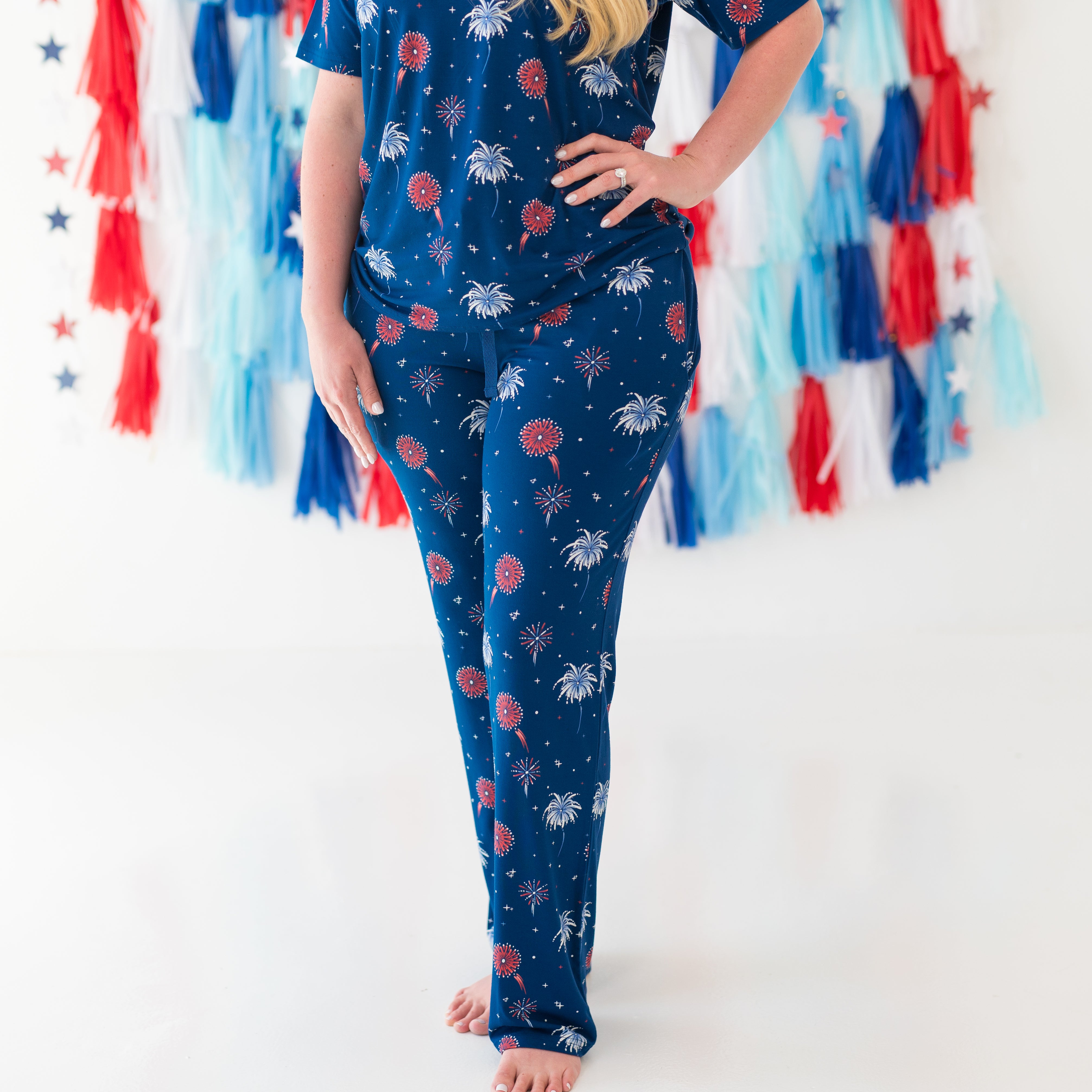 Close up of Women's Lounge Pants in Celebration